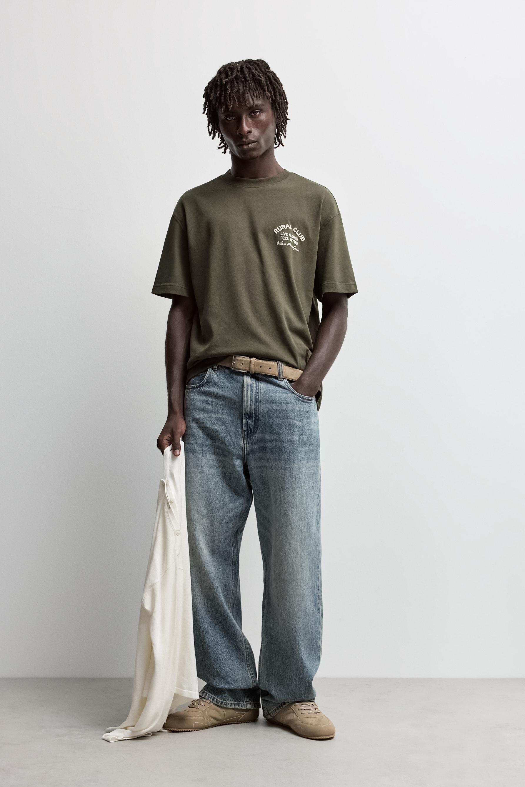 Printed T-shirt — MEDIUM GREEN