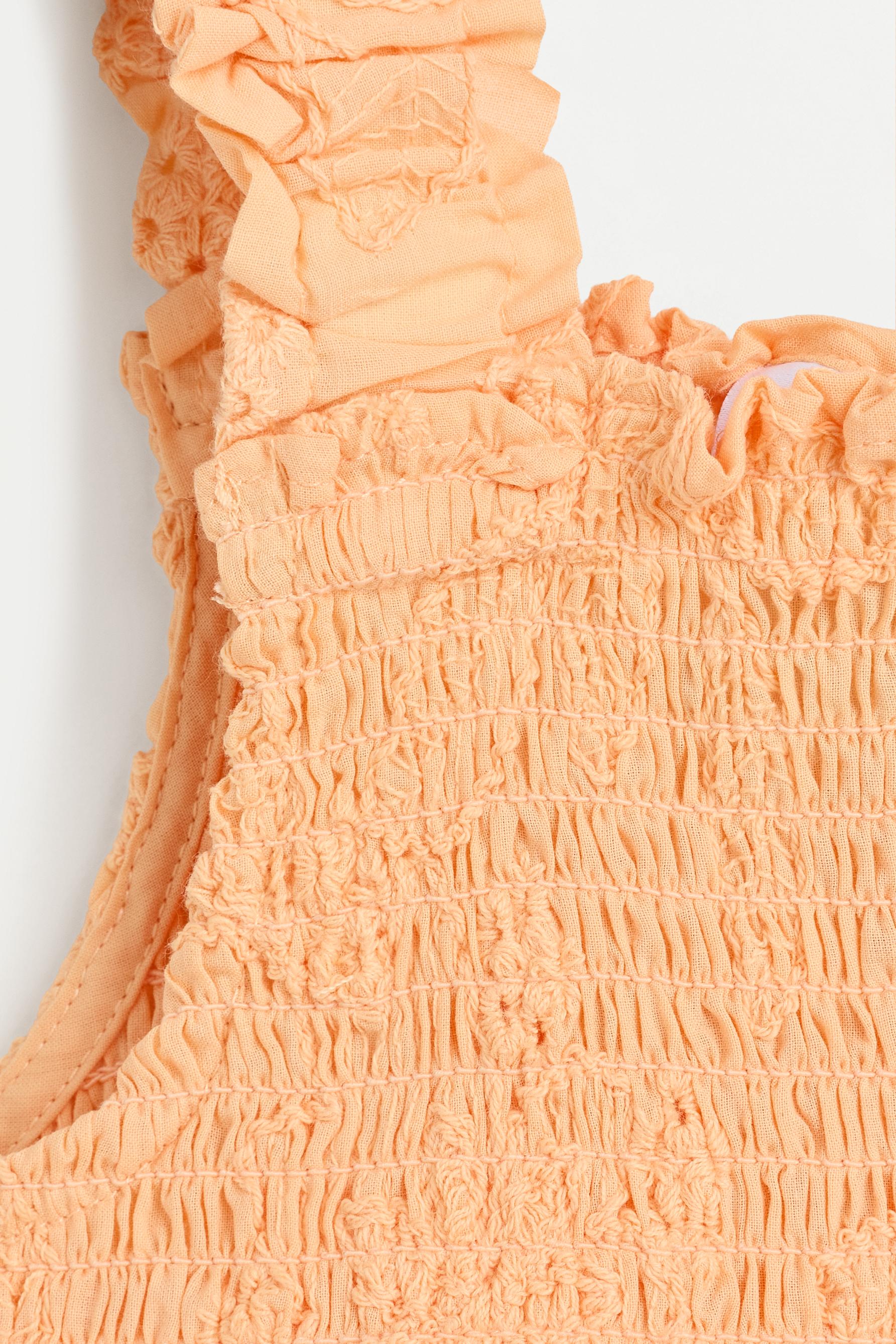 Swiss embroidery top — LIGHT ORANGE