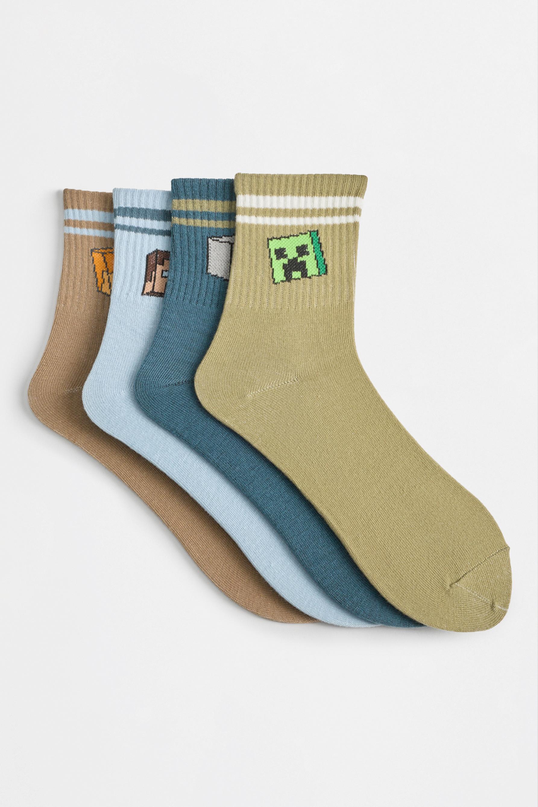 Minecraft Ankle Socks (4-Pack) — INDIGO BLUE