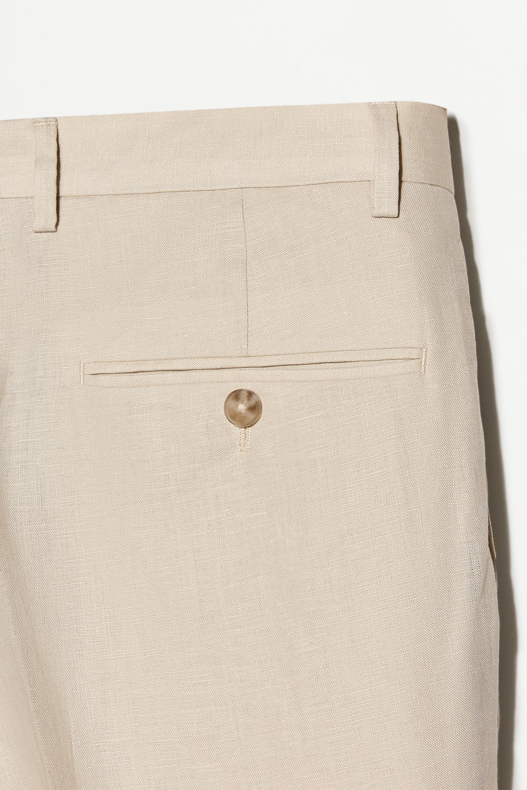 100% linen suit trousers — ECRU