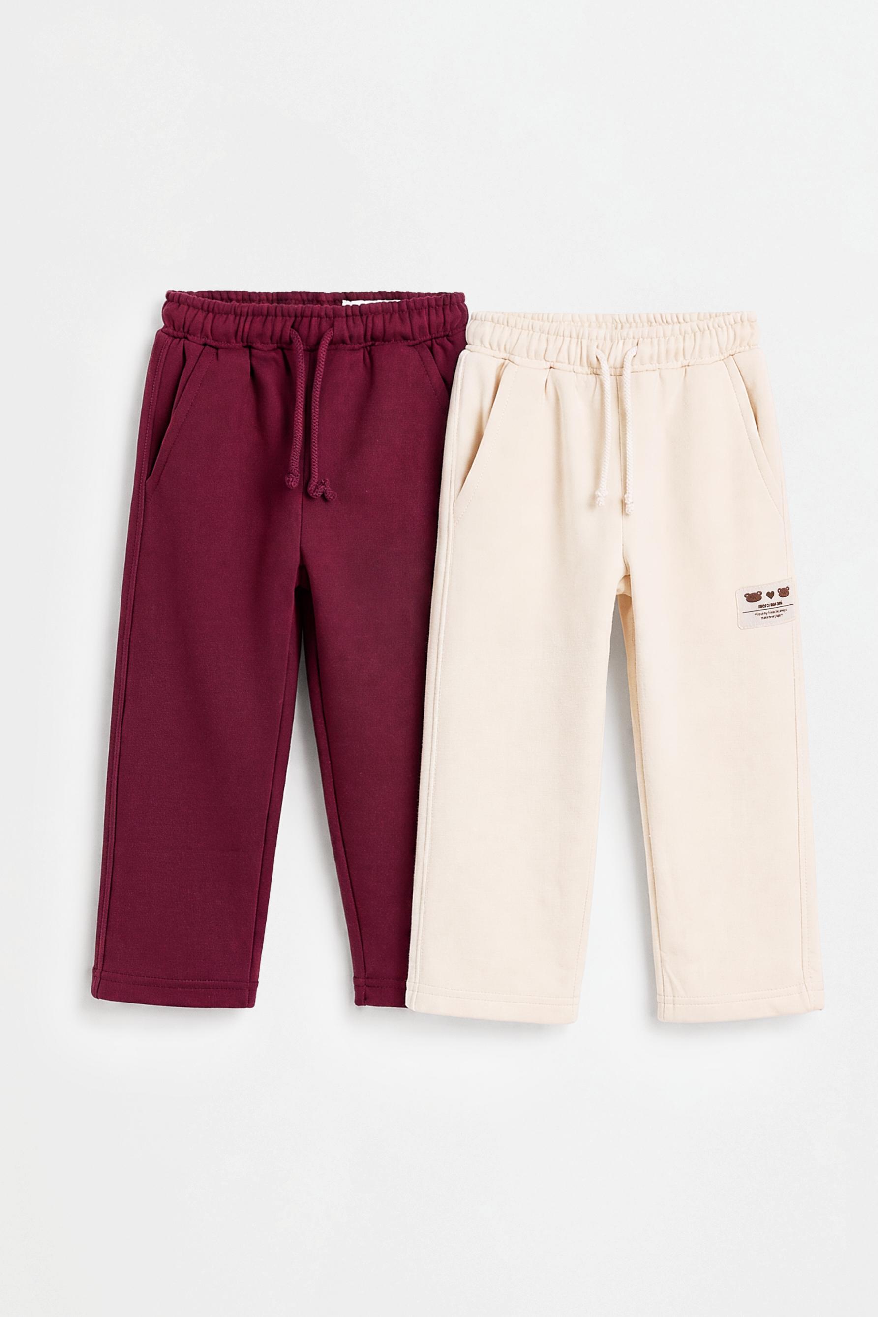 Pack of 2 plush trousers — ECRU