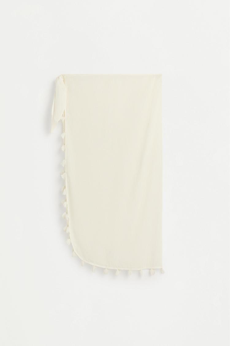 Embellished pareo — ECRU