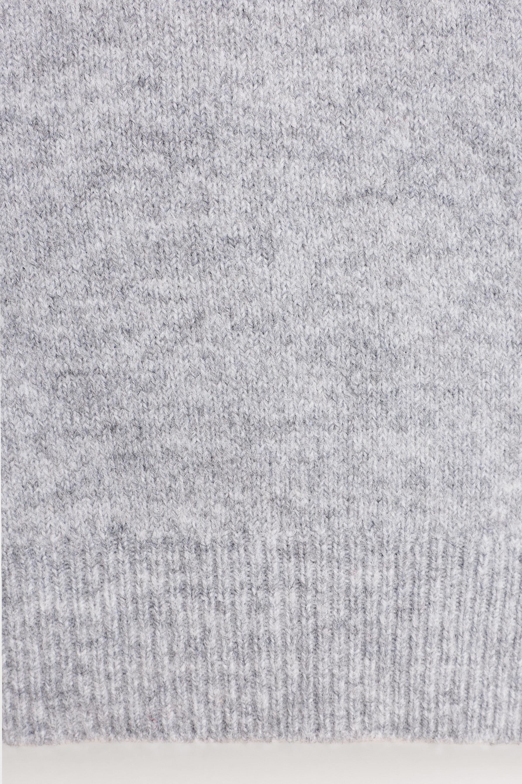 Fluffy knit sweater — GREY MARL