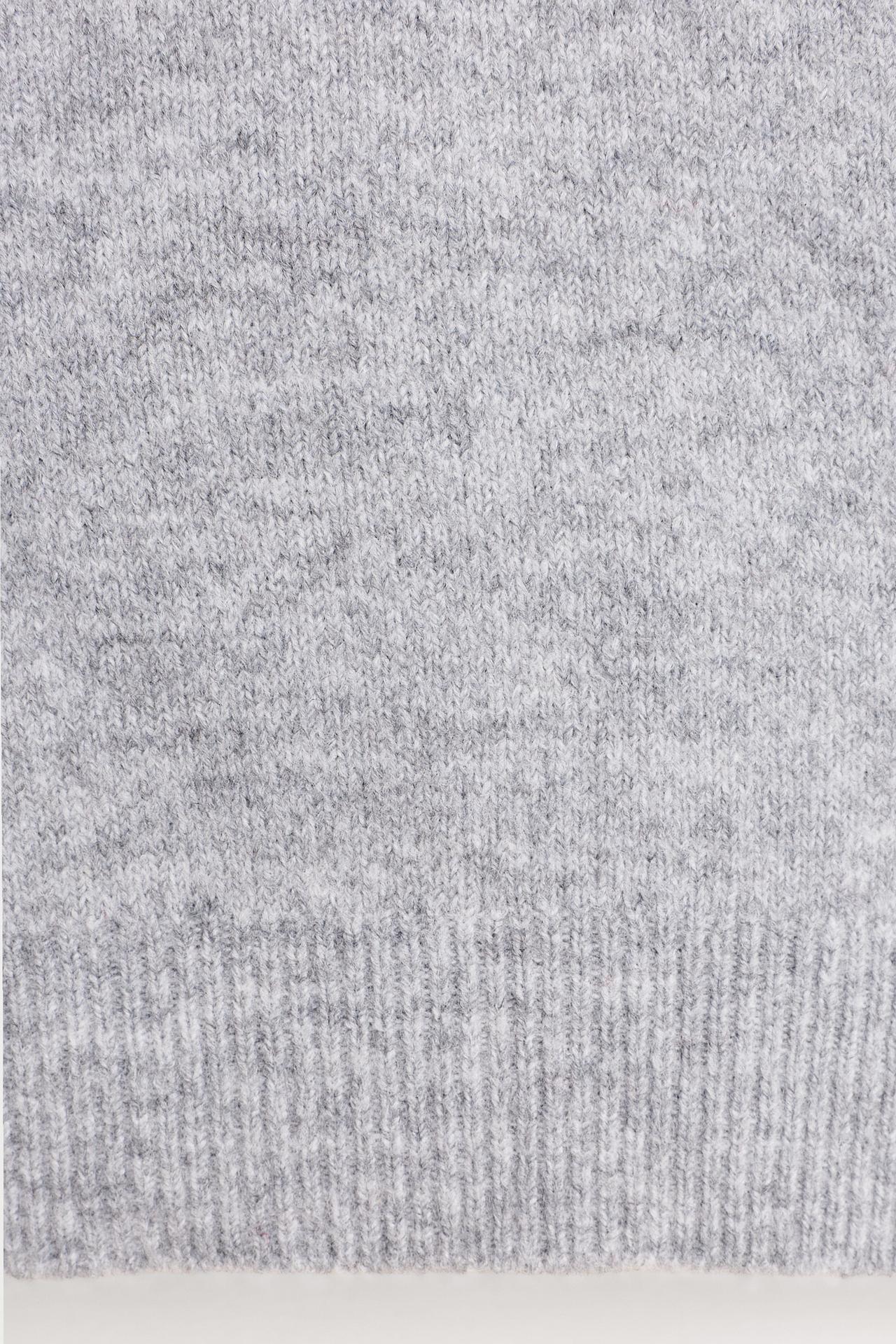 Fluffy knit sweater — GREY MARL