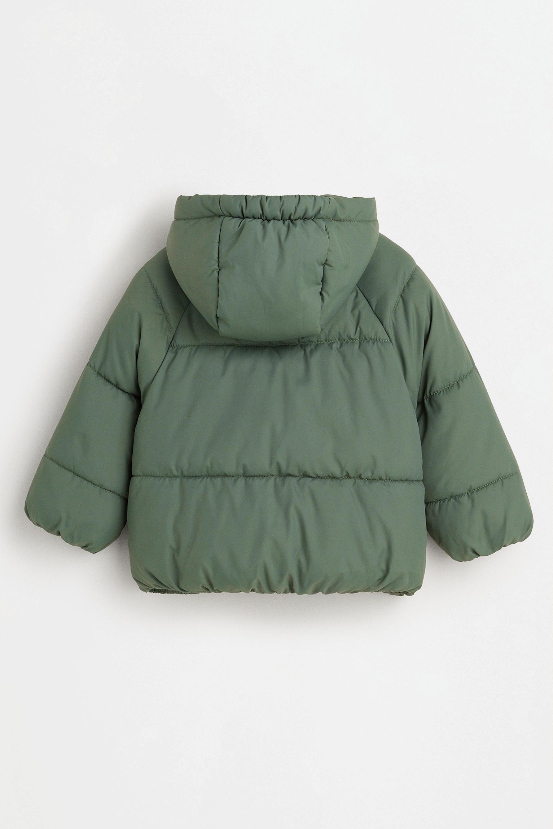 Quilted hooded jacket — GREENISH
