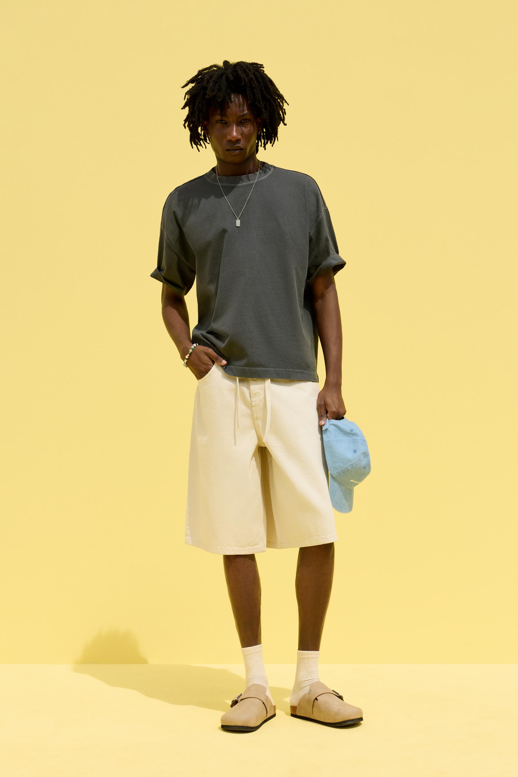 Faded effect printed T-shirt — LEAD