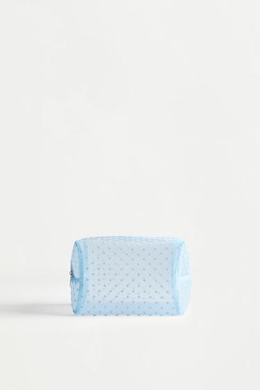 Large heart print toiletry bag — DEEP BLUE 1