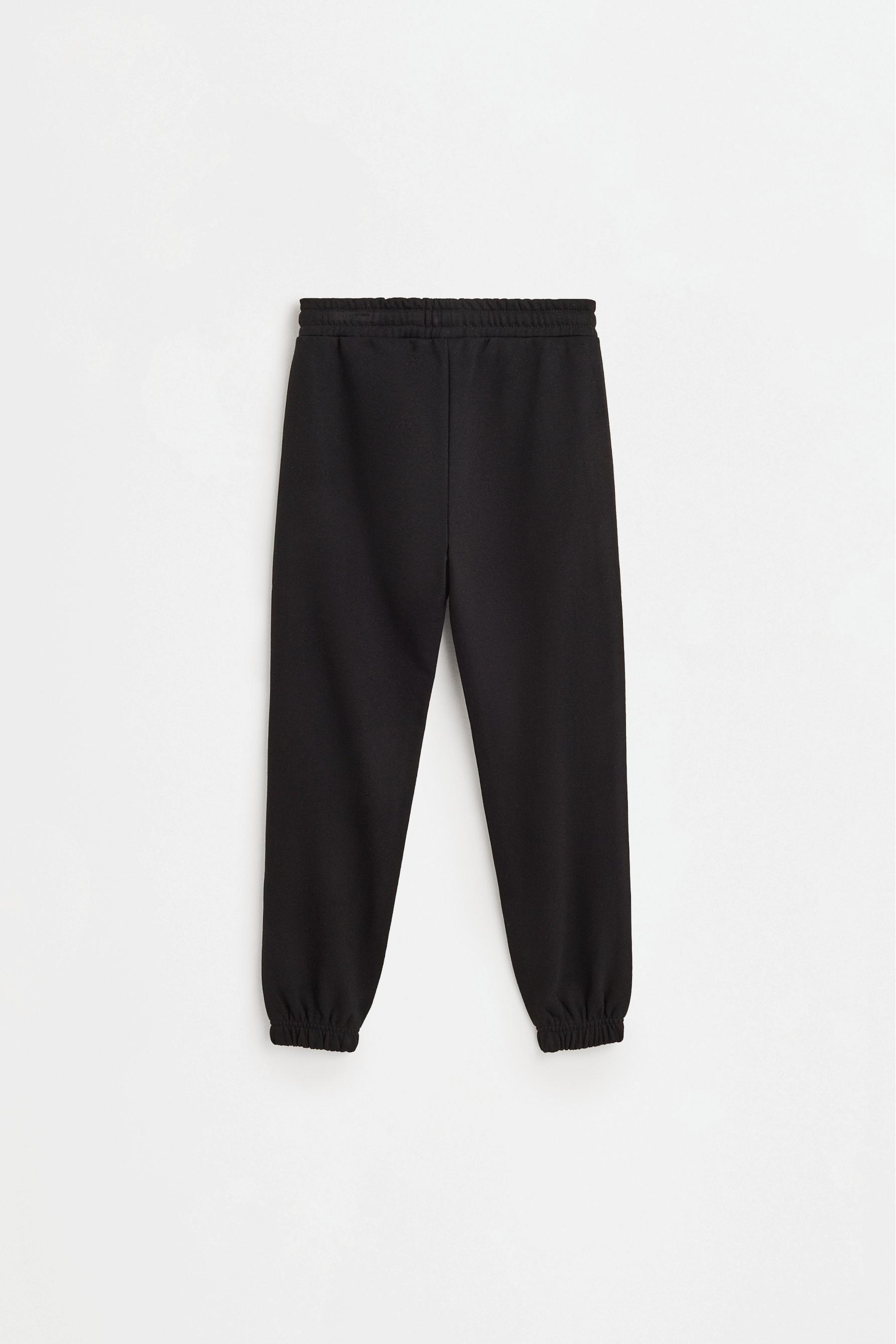 Plush joggers — BLACK