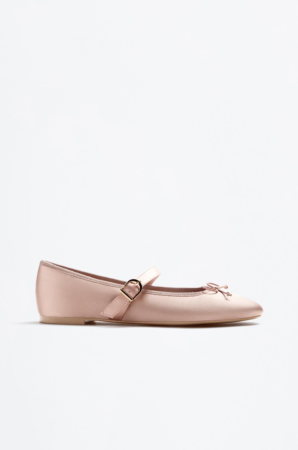 Satin effect ballerina