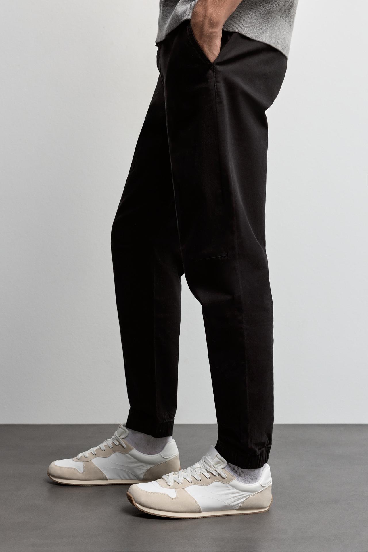 Slim fit jogger pants — BLACK