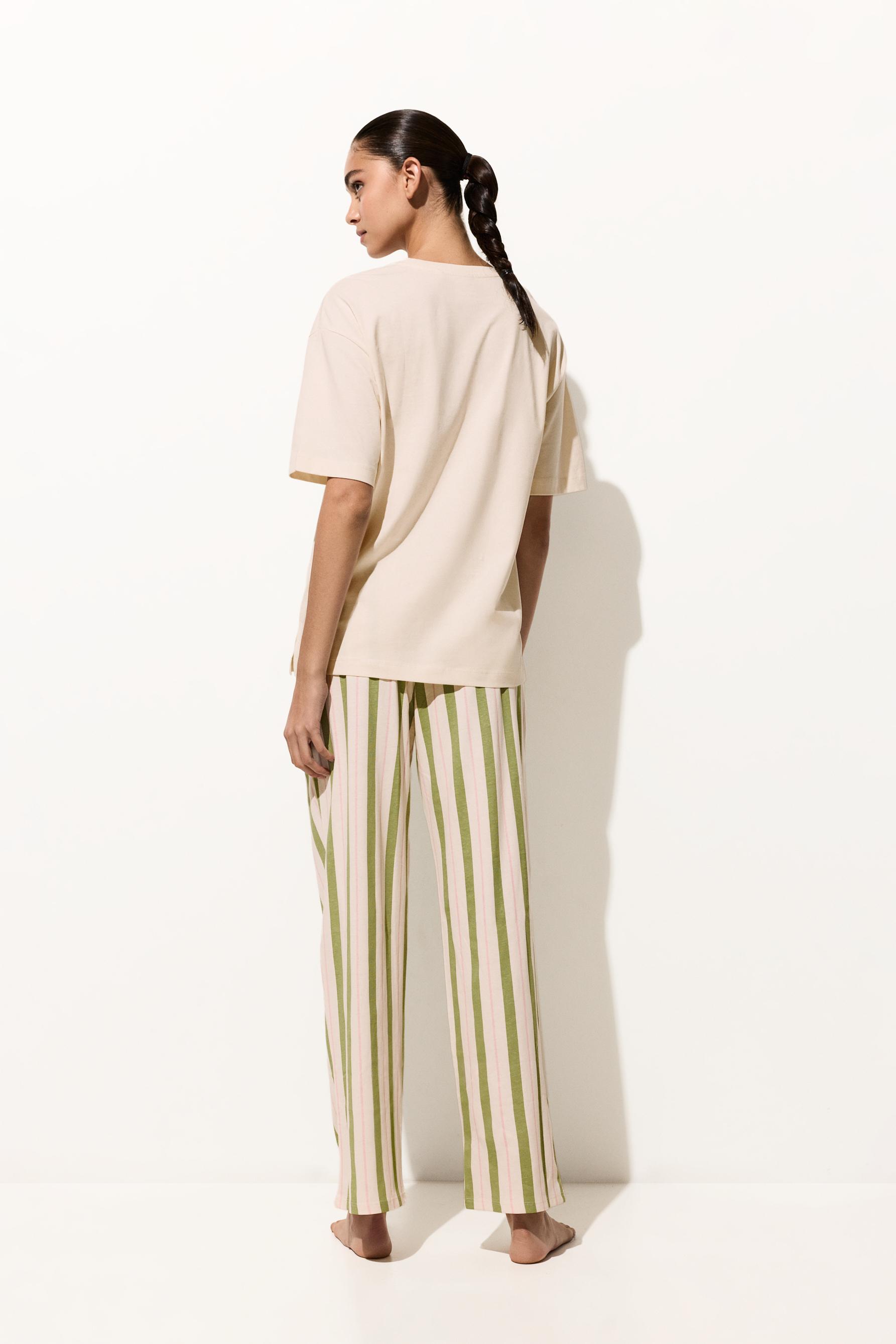 Long printed pyjamas — ECRU