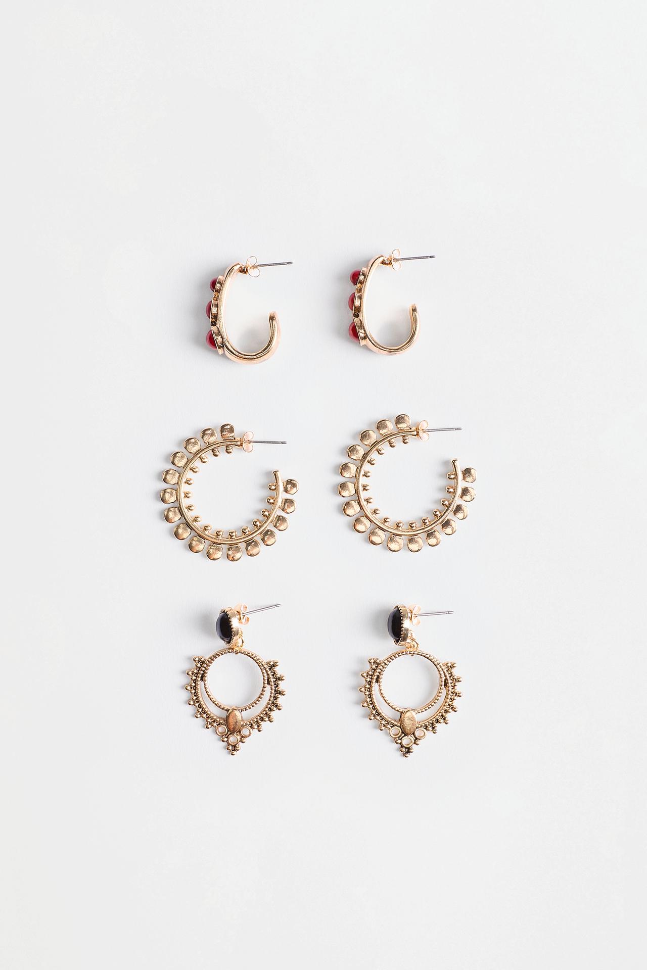 Mismatched Earrings (3-Pack) — GOLD