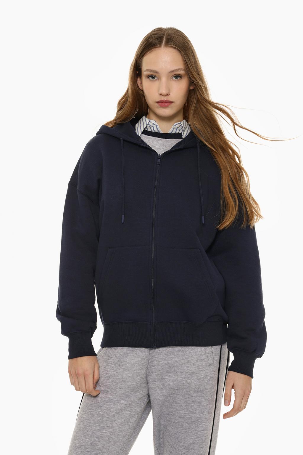 Hooded tracksuit jacket