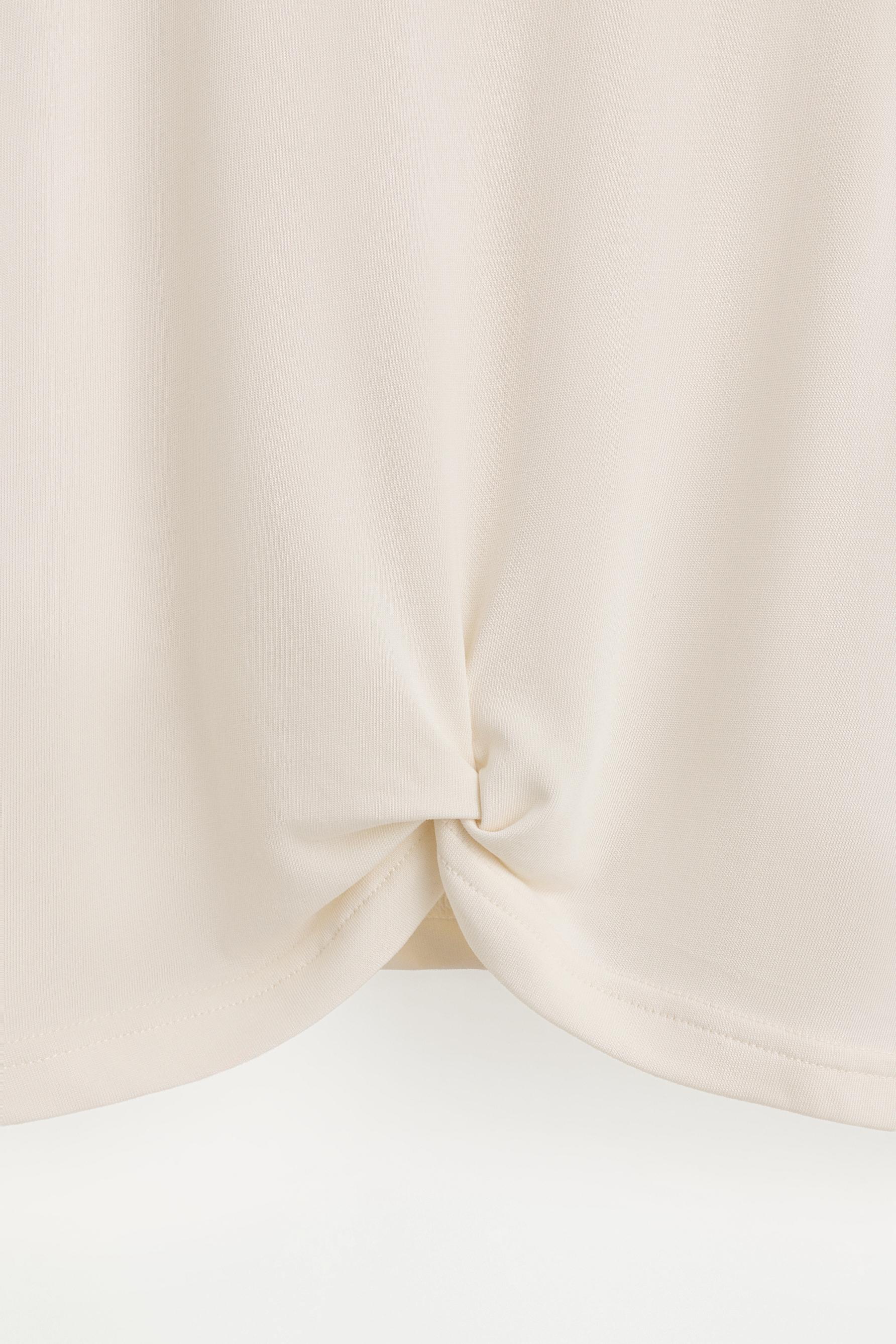 Flowing gathered T-shirt — OFF WHITE