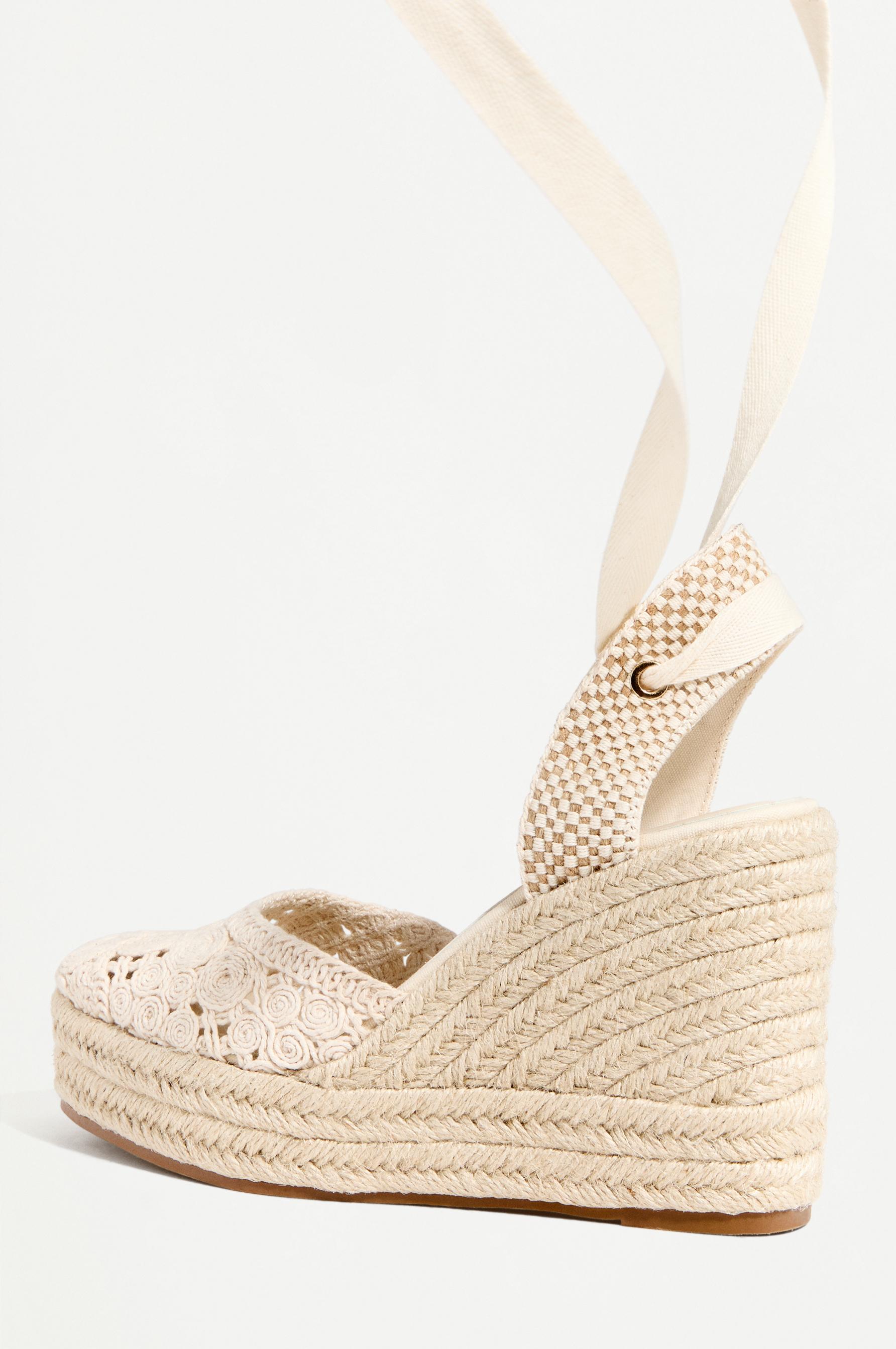 Jute wedge — BEIGE