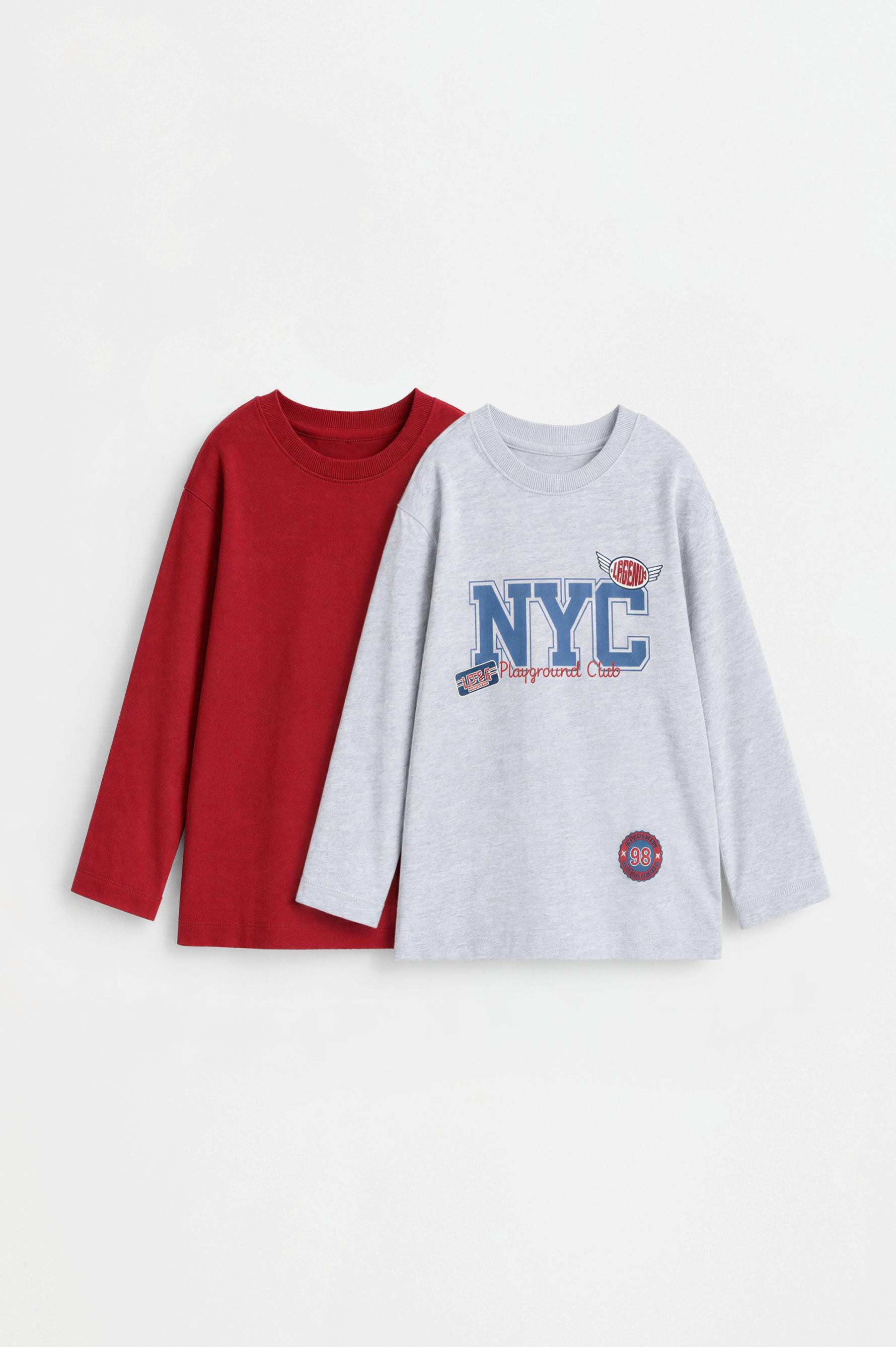Pack of 2 assorted T-shirts — GREY MARL