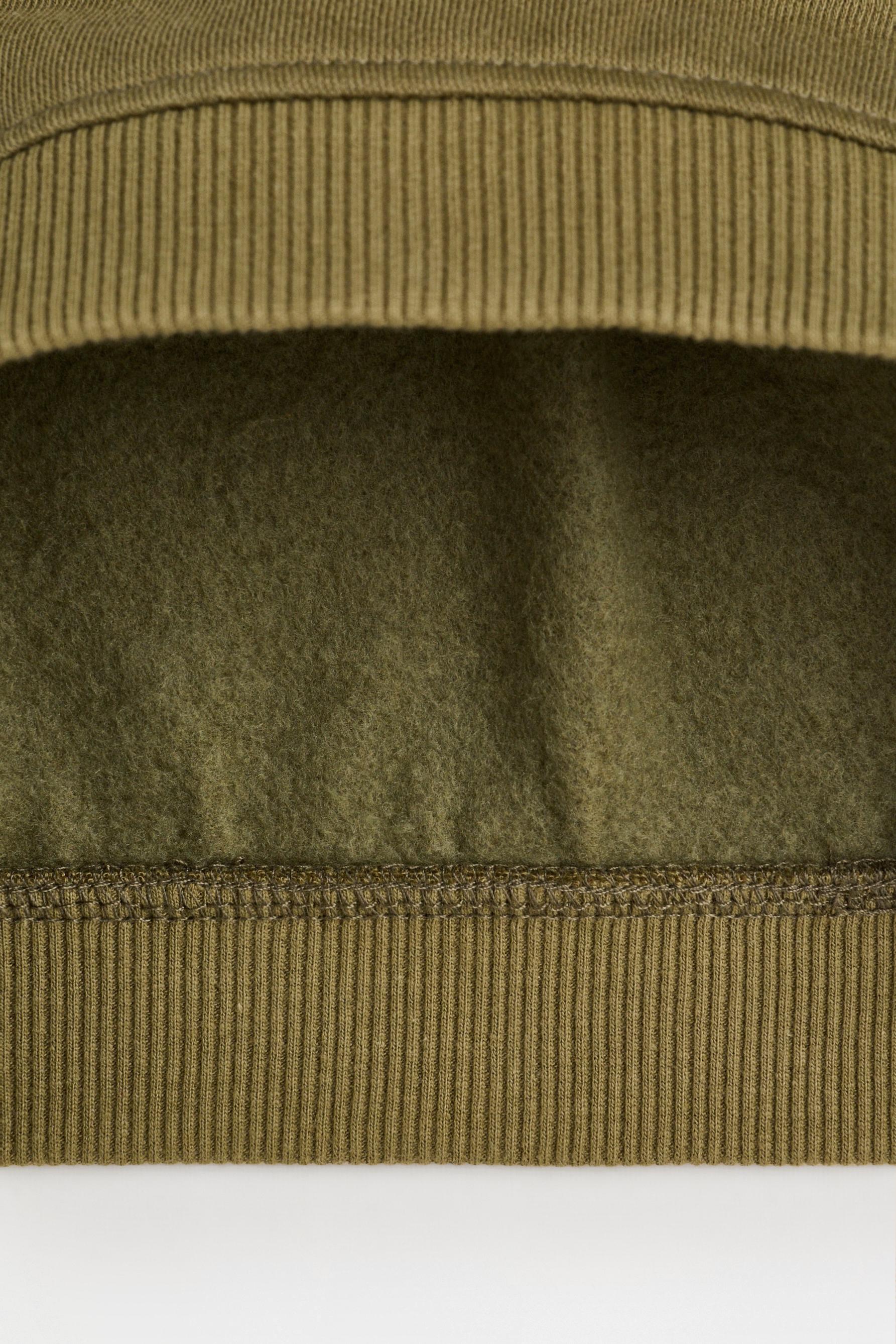 Raised print hoodie — DARK KHAKI