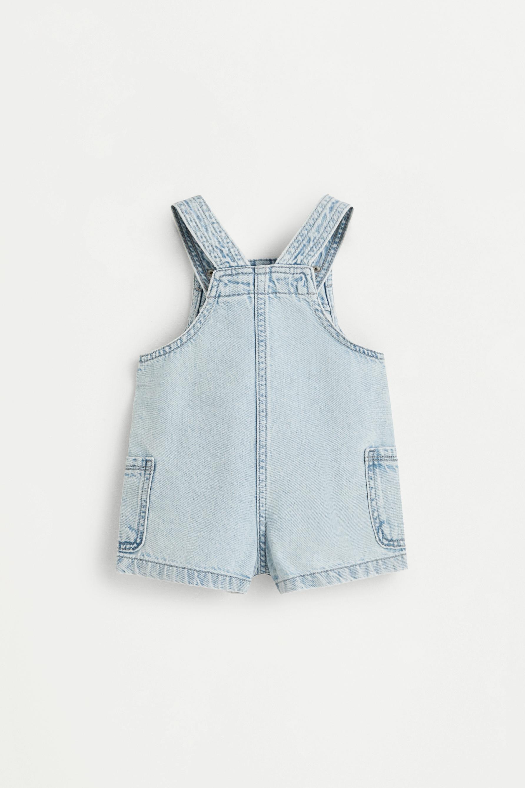 Short denim dungarees — PALE BLUE
