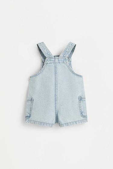 Short denim dungarees — PALE BLUE 2