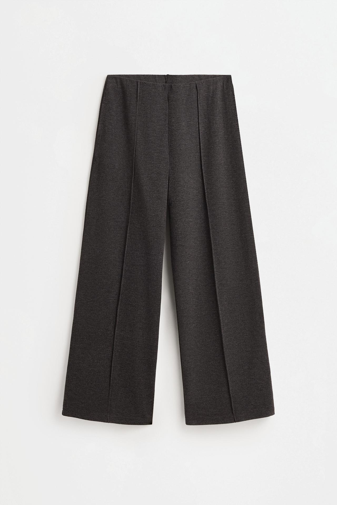 Pleated wide-leg trousers — ANTHRACITE GREY