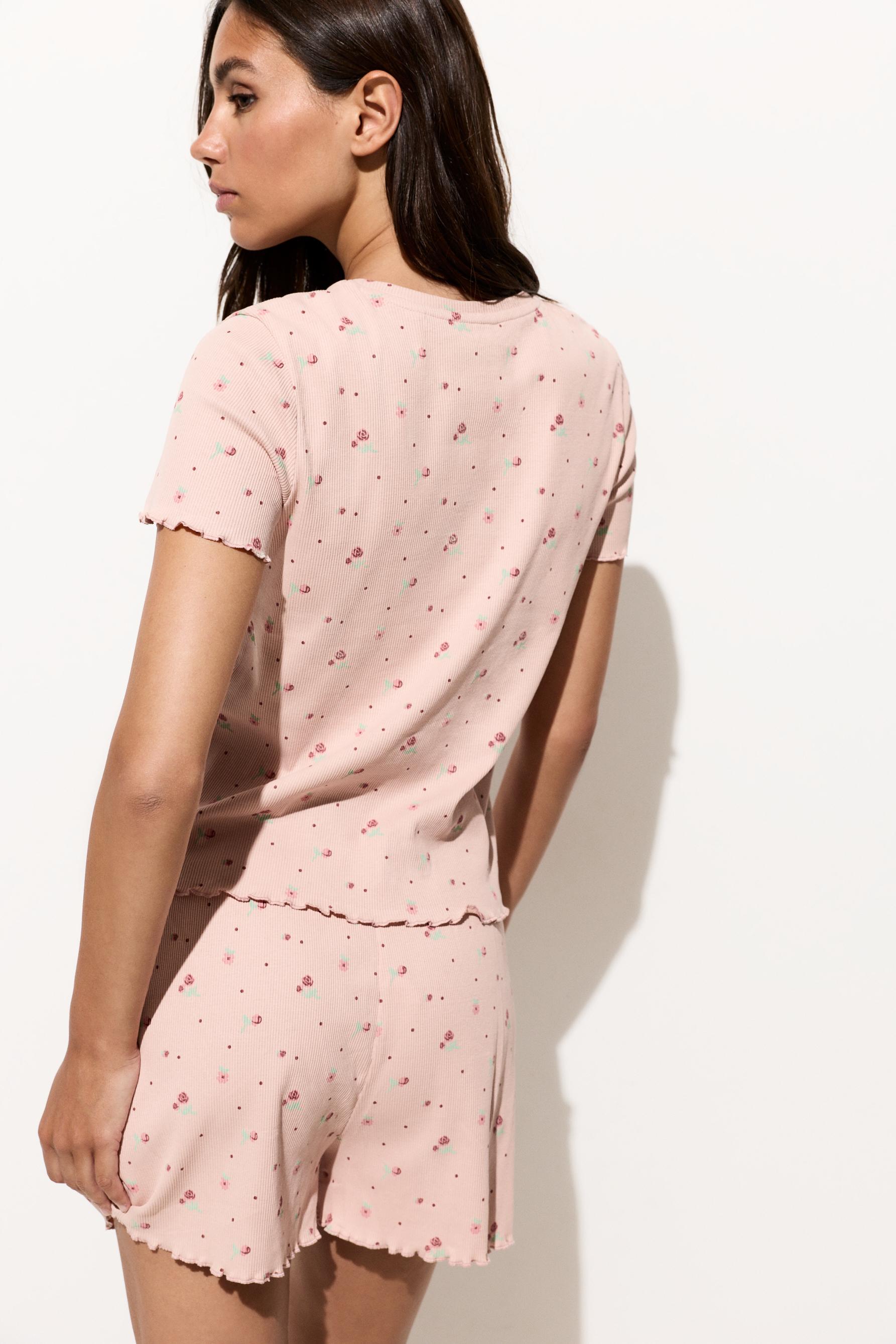 Short printed pyjamas — PASTEL PINK