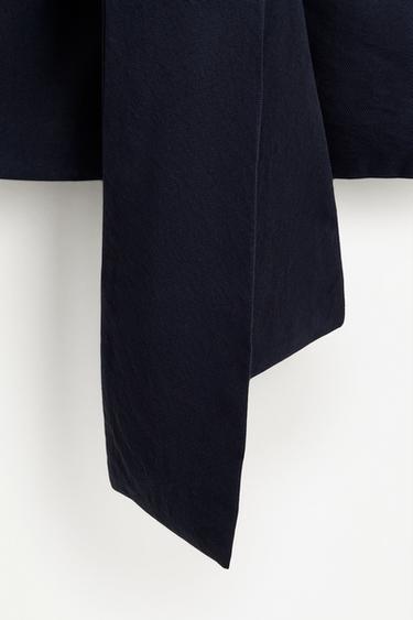 Halter top with front knot — NAVY BLUE 7