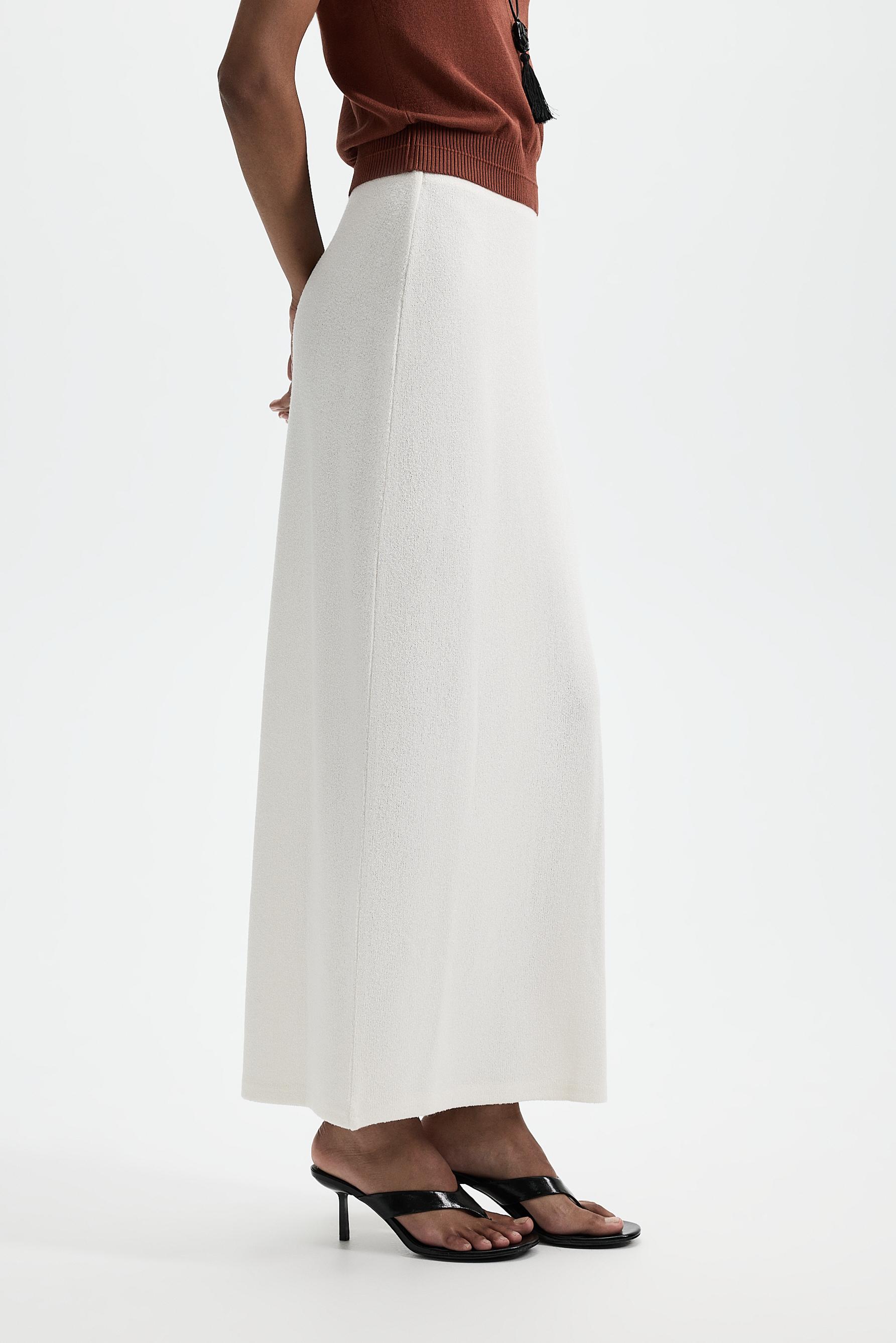 Rustic midi skirt — OFF WHITE