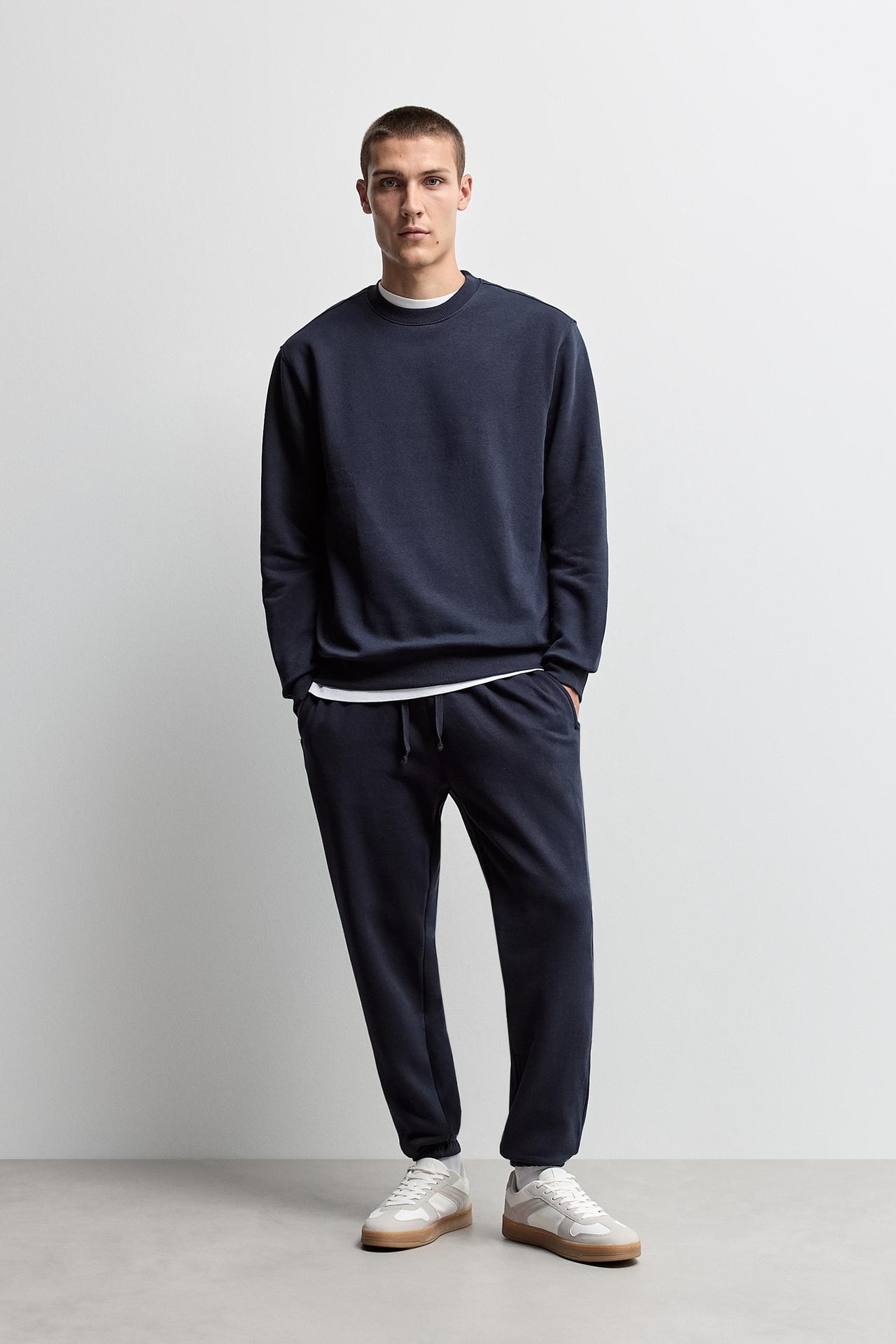 Slim fit tracksuit bottoms — NAVY