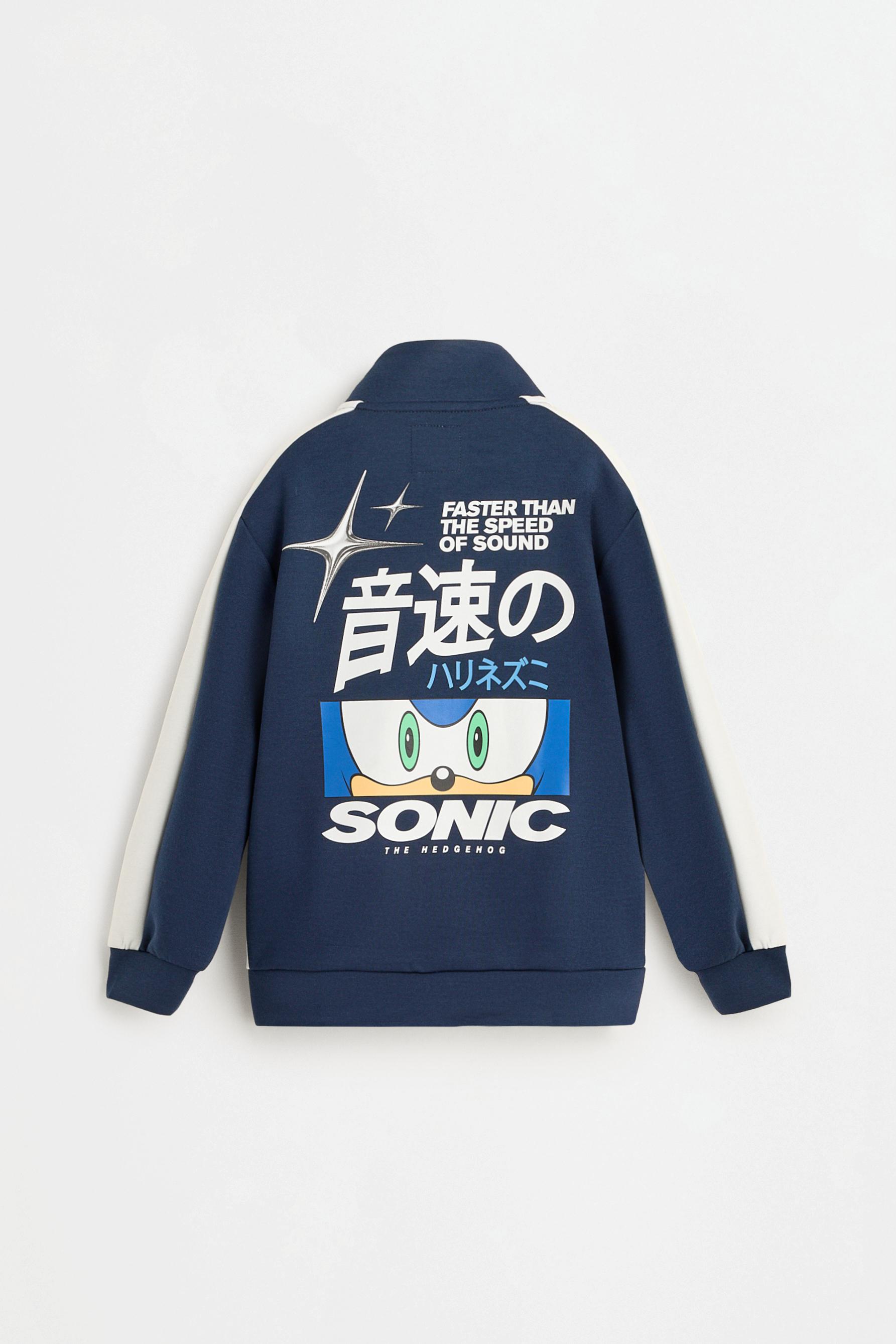 SONIC™ | SEGA interlock zip-up sweatshirt — NAVY