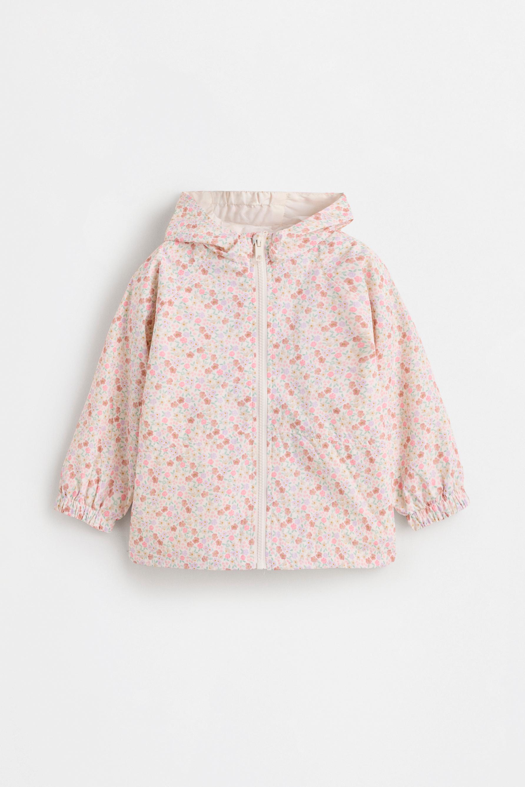 Bow print windbreaker — ECRU