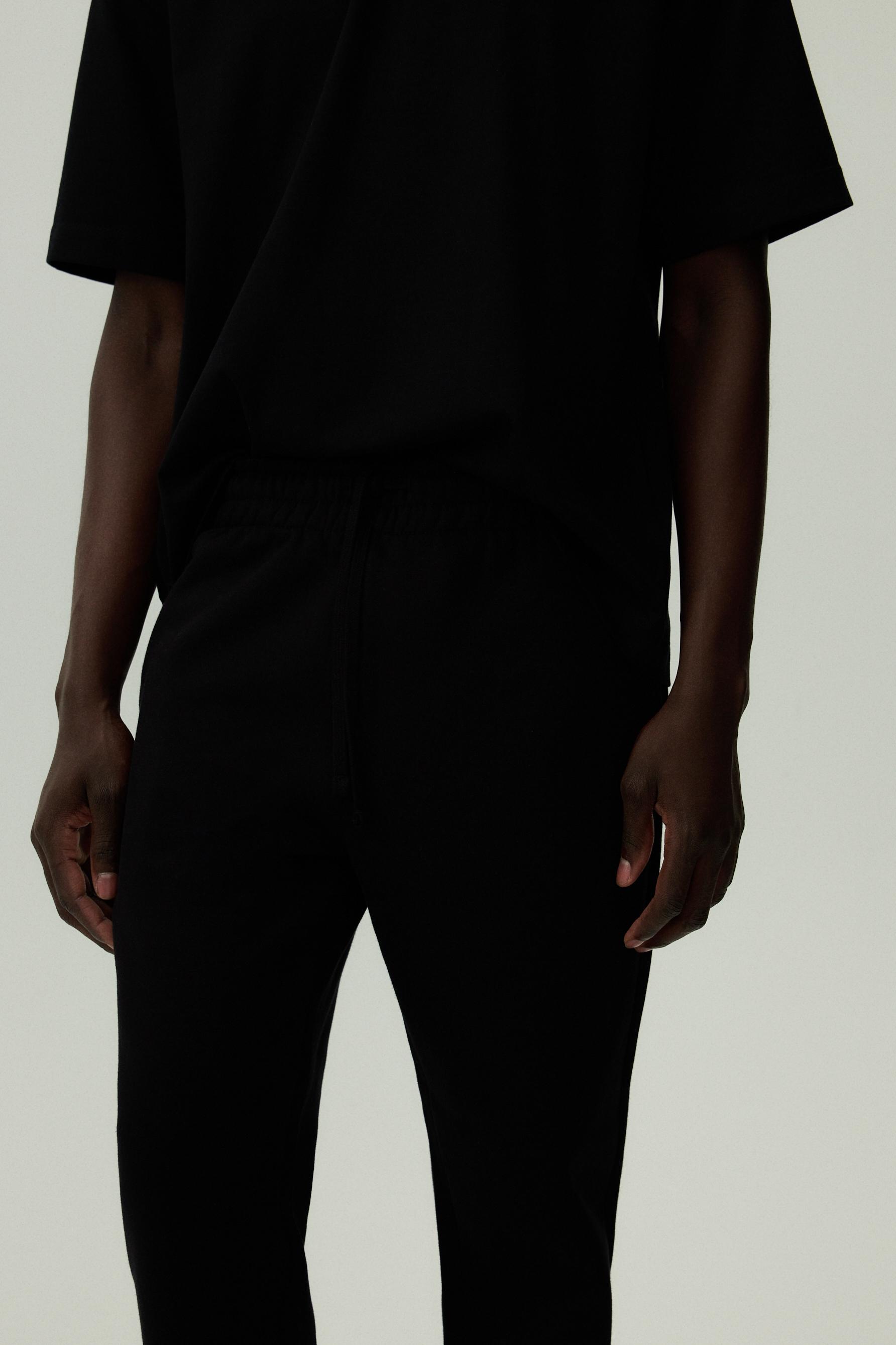 Slim fit tracksuit bottoms — BLACK