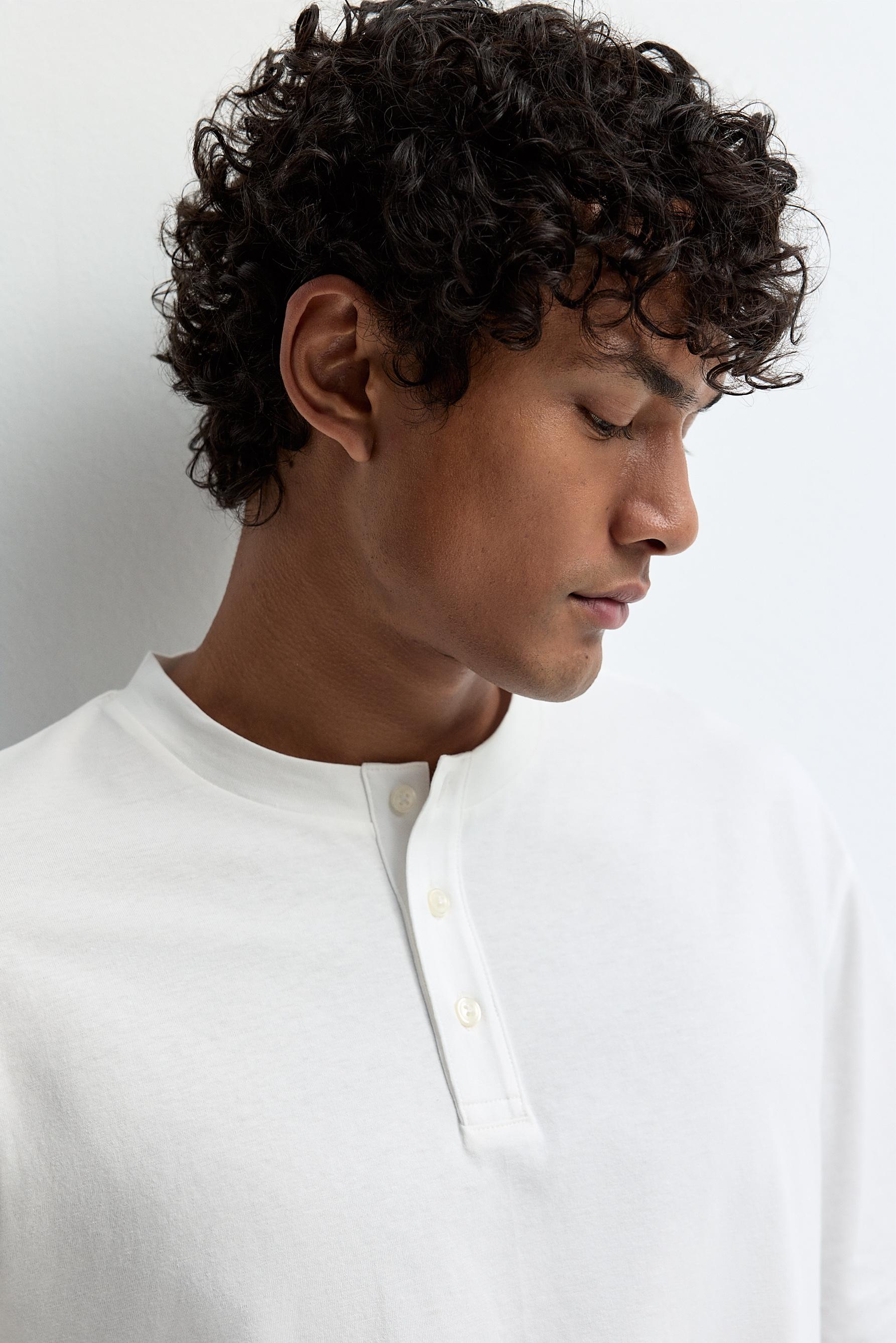Short henley pyjamas — OFF WHITE
