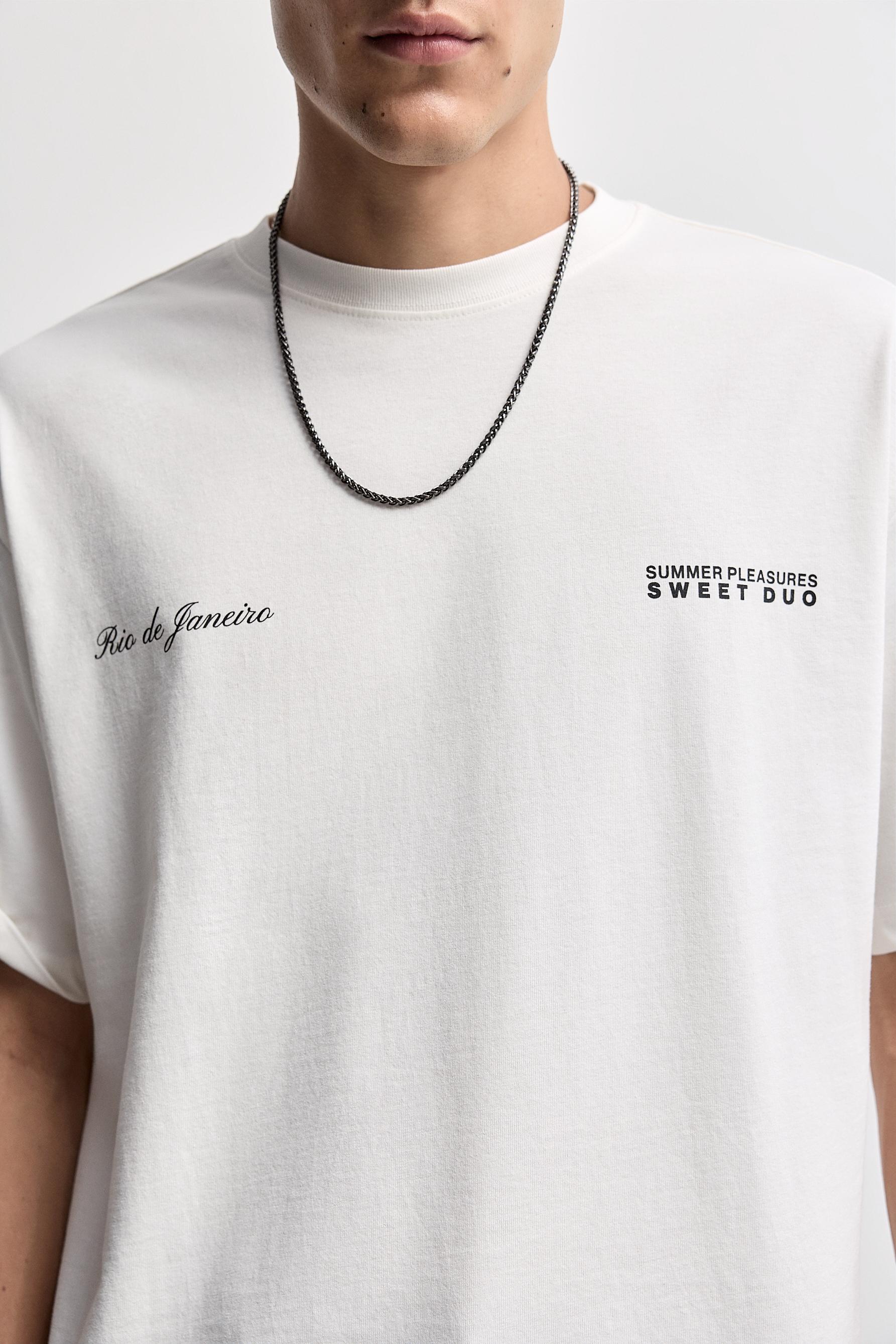 Cherry print T-shirt — WHITE