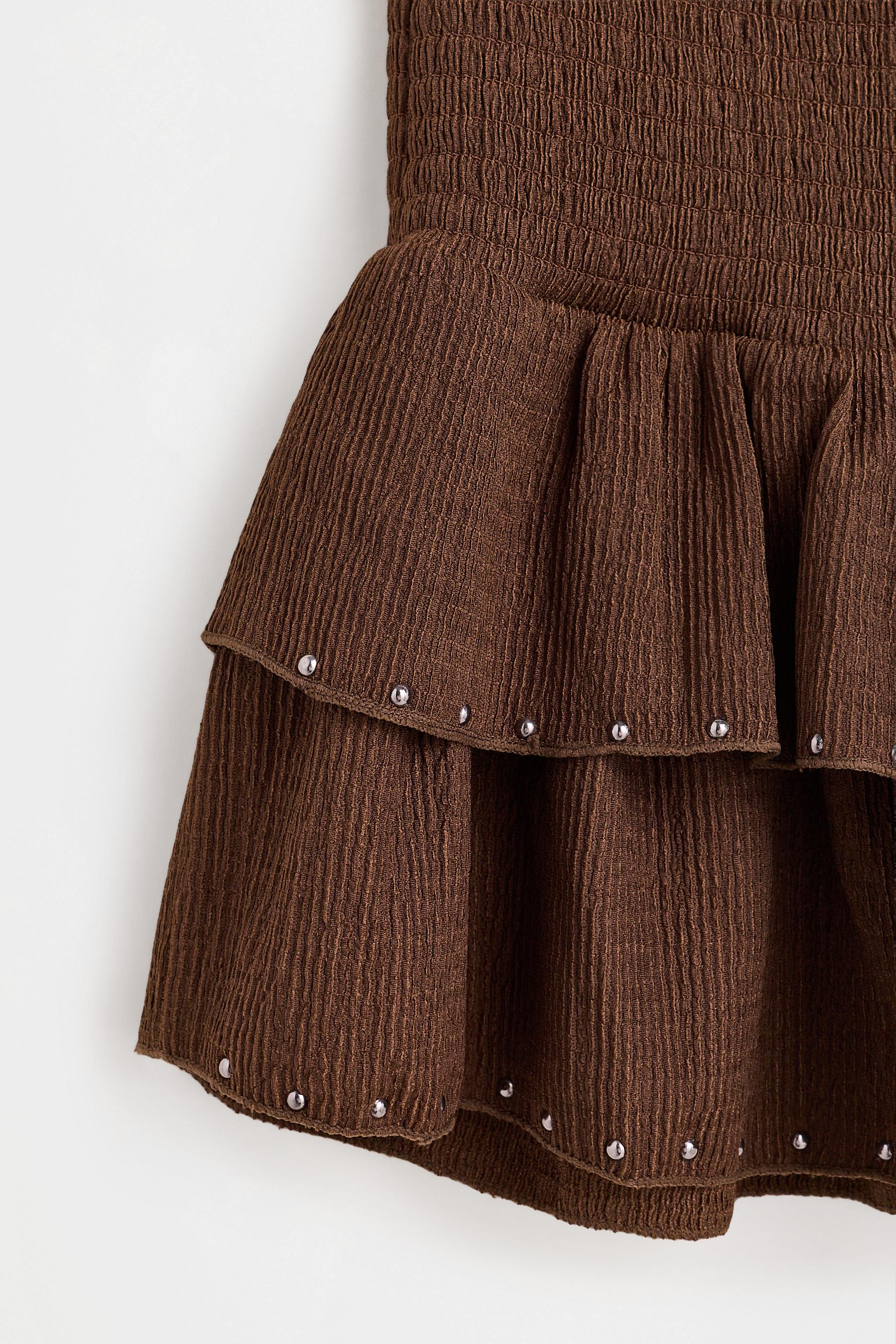 Studded skirt — CHOCOLATE