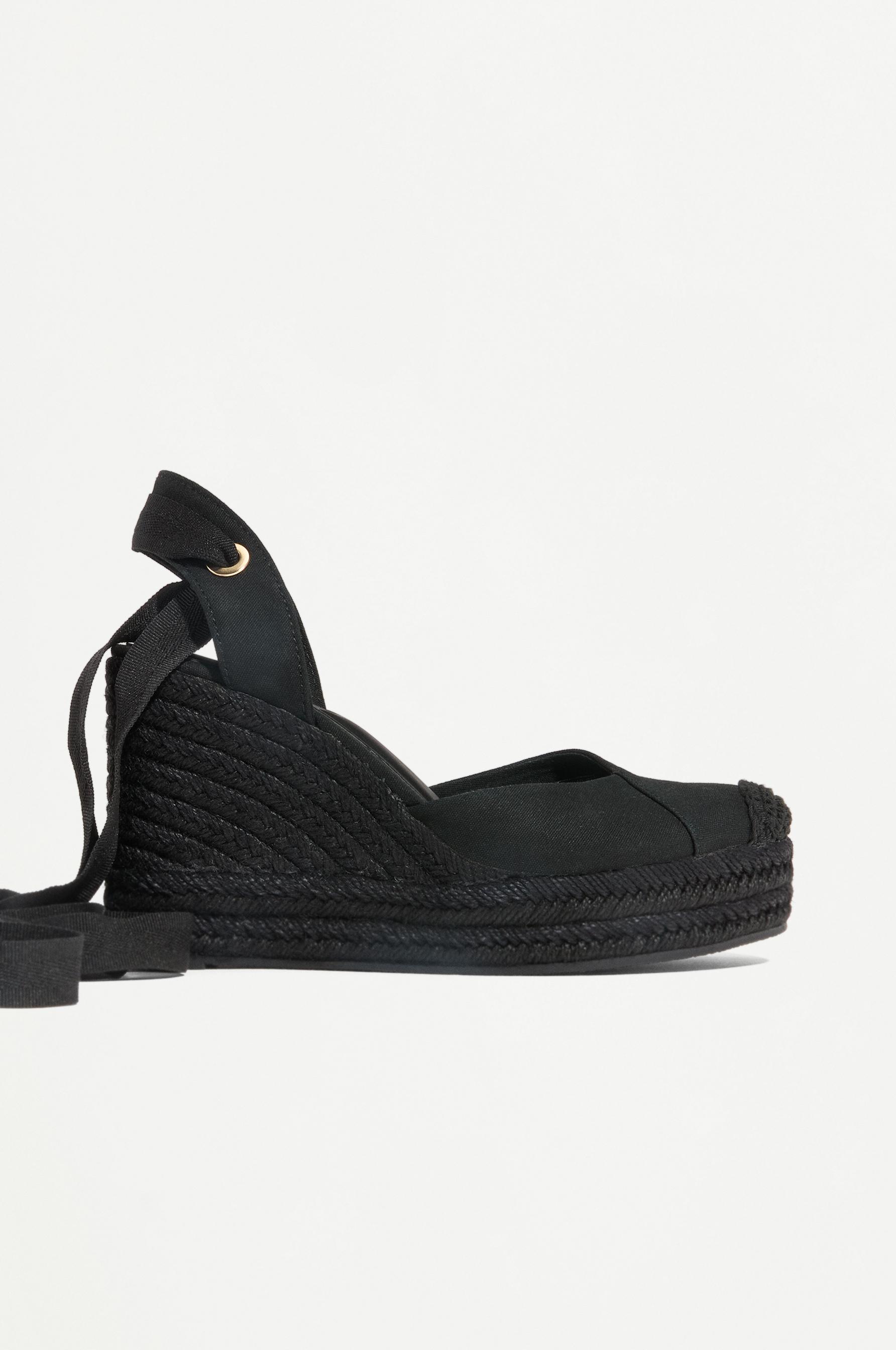 Jute wedge — BLACK