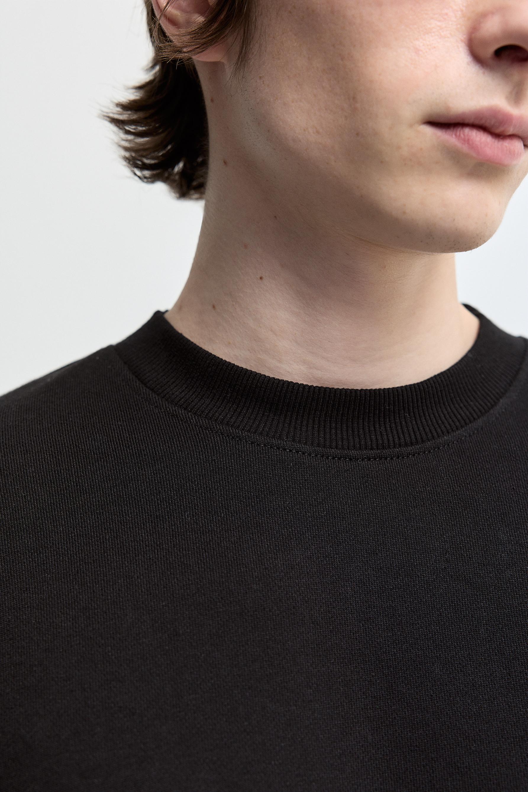 Short sleeve sweatshirt — BLACK