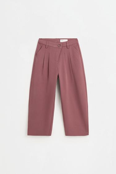 Balloon cross-button trousers — PINK 1