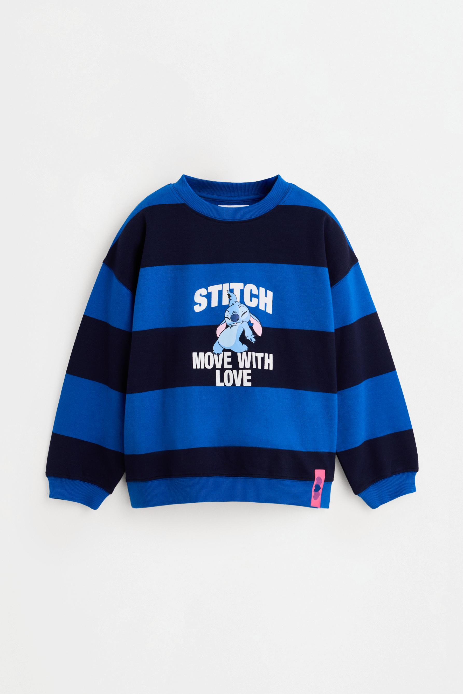 Stitch ©Disney striped sweatshirt — INDIGO BLUE