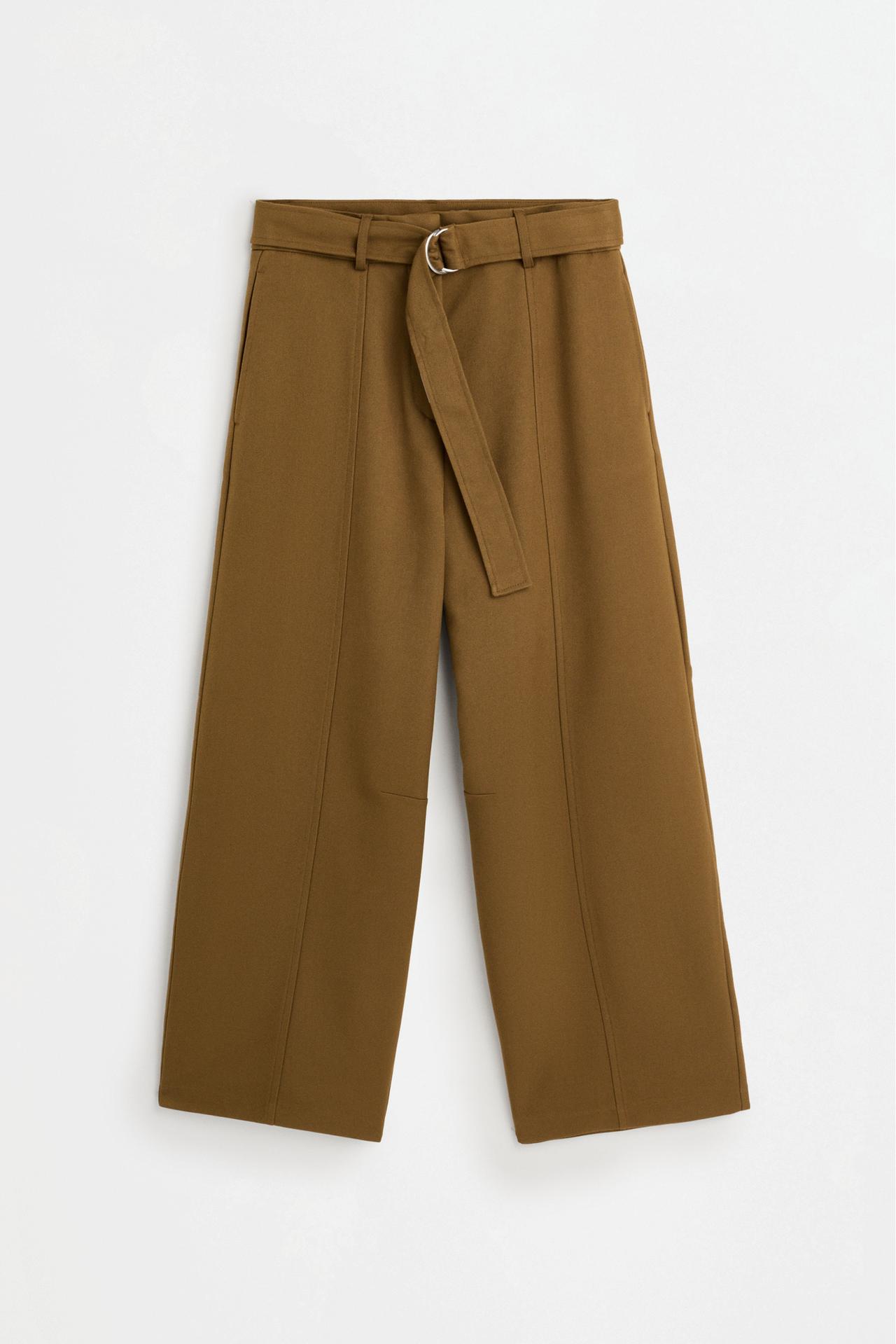 Wide-leg trousers — KHAKI