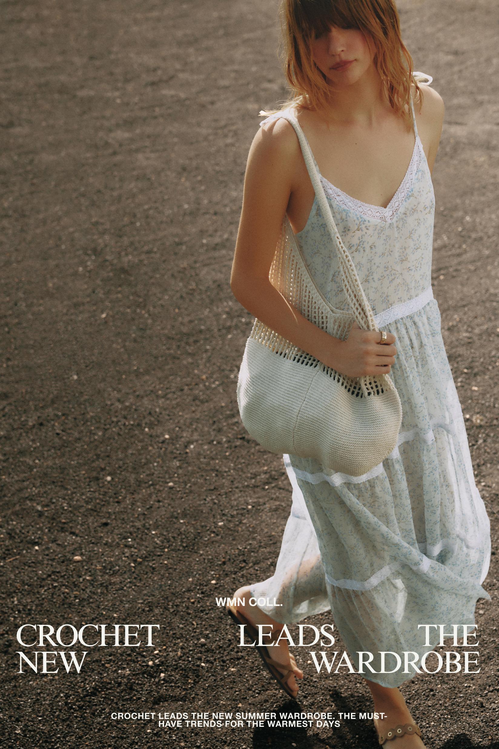 Crochet shopper bag — ECRU
