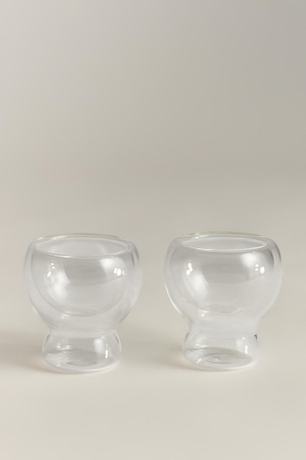 Paquet 2 gots baixos doble paret borosilicat