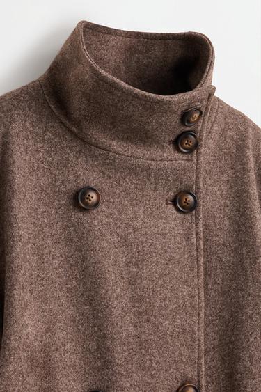 Long cloth coat — BROWN 5