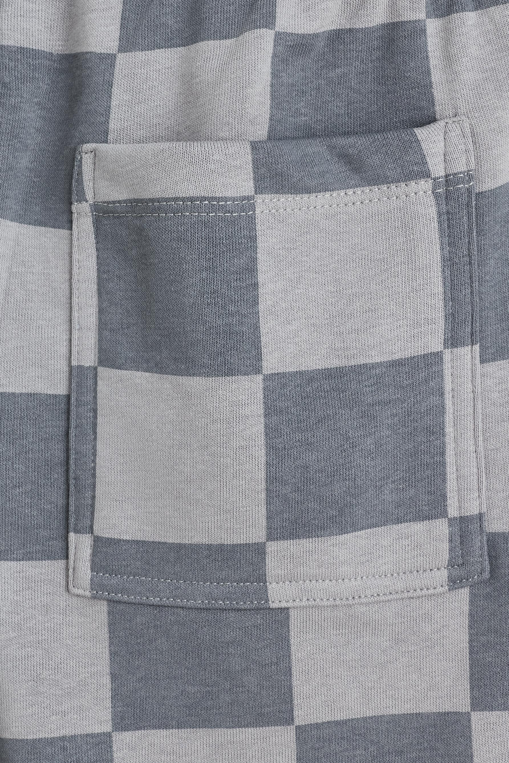 Checked jogger Bermuda shorts — CHARCOAL GREY