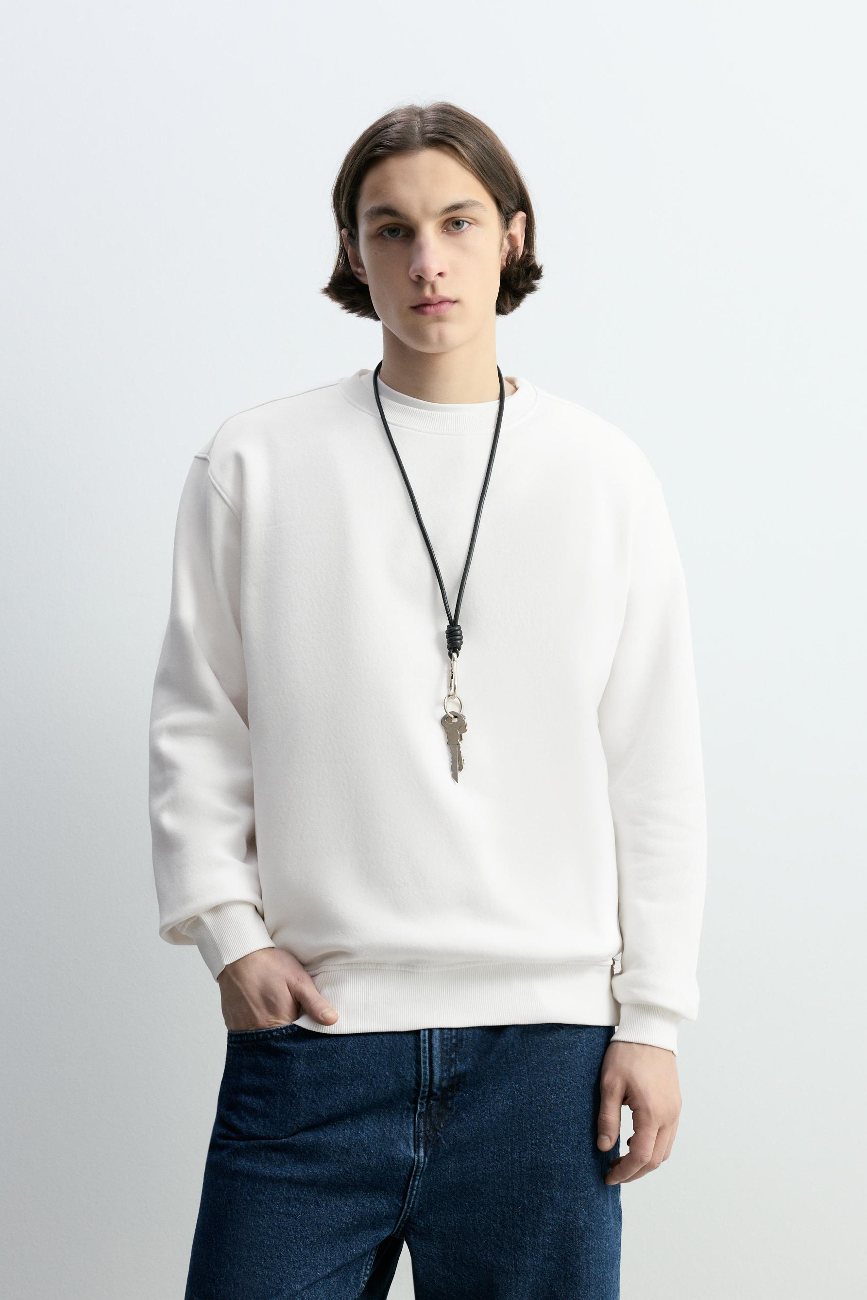Basic sweatshirt — WHITE