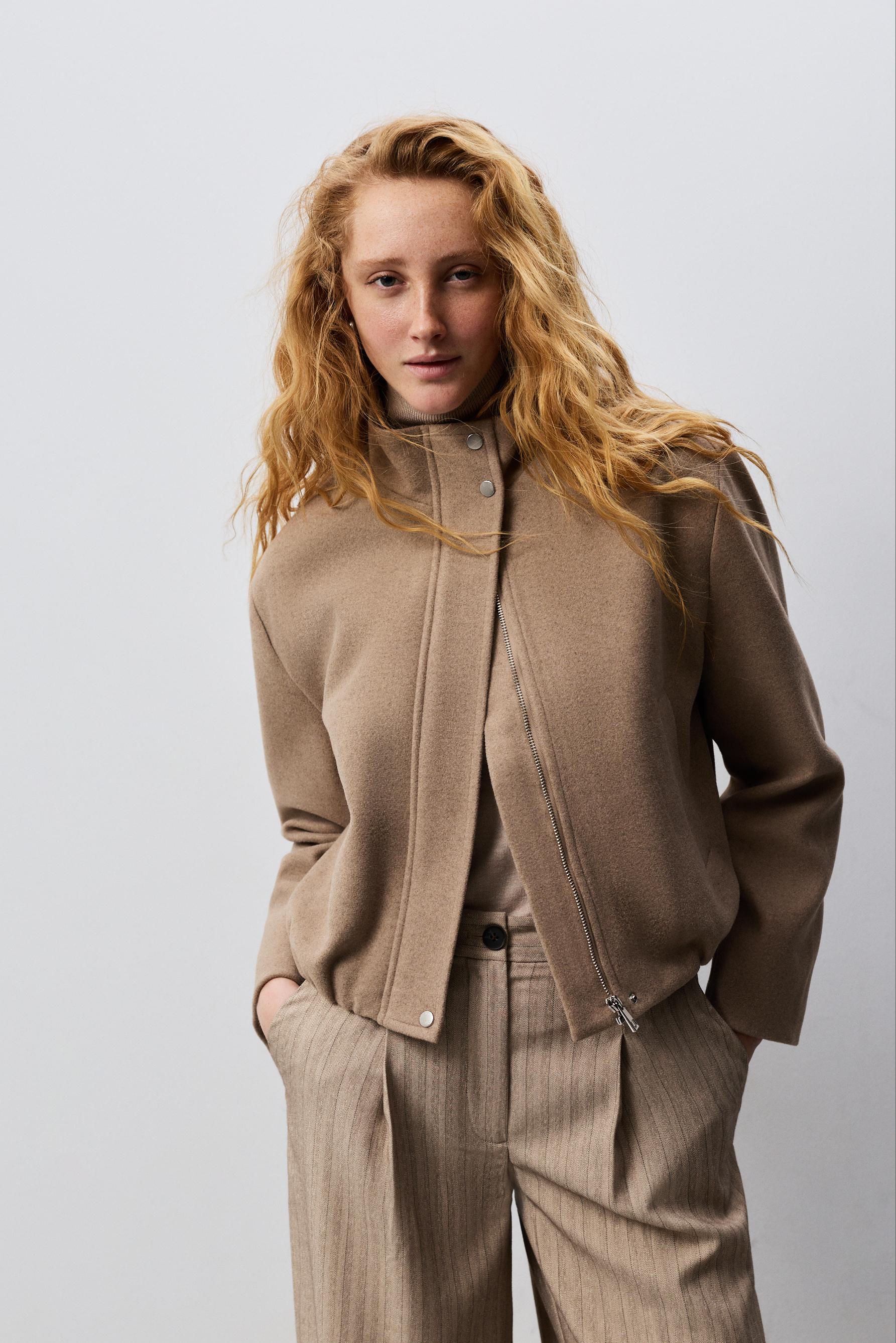 Cazadora bomber paño