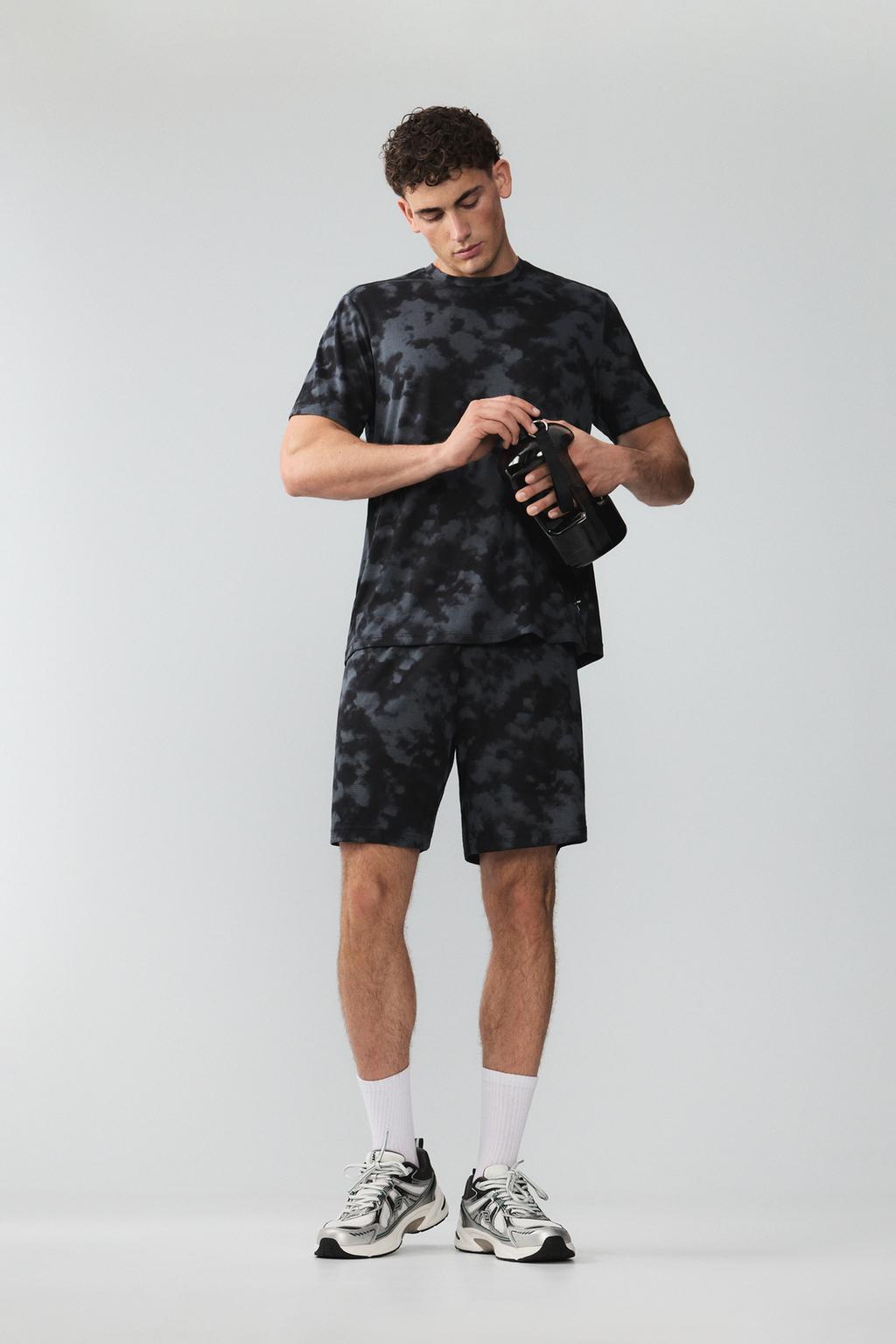 Printed sports Bermuda shorts