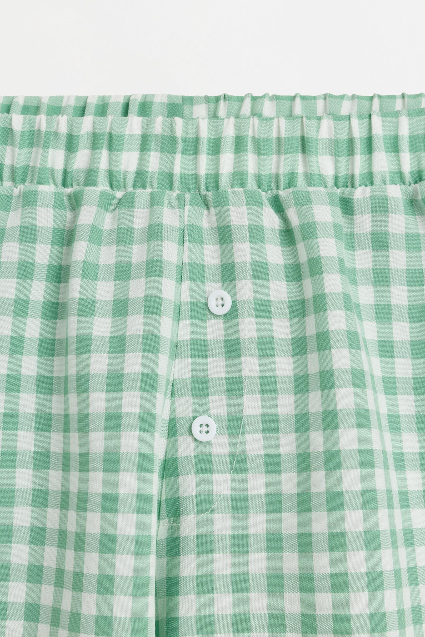 Gingham boxer shorts — GREEN