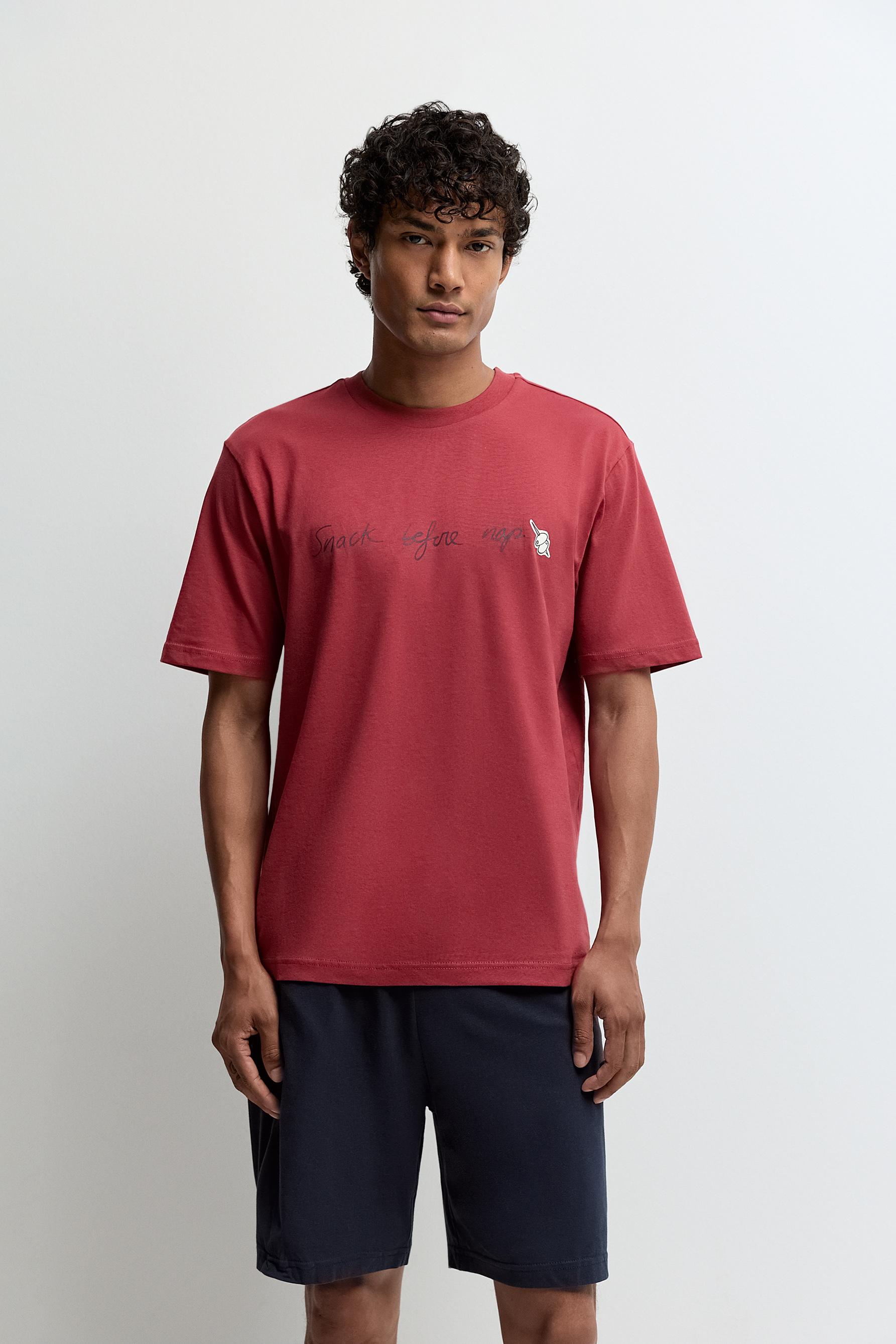 Short printed pyjamas — RED