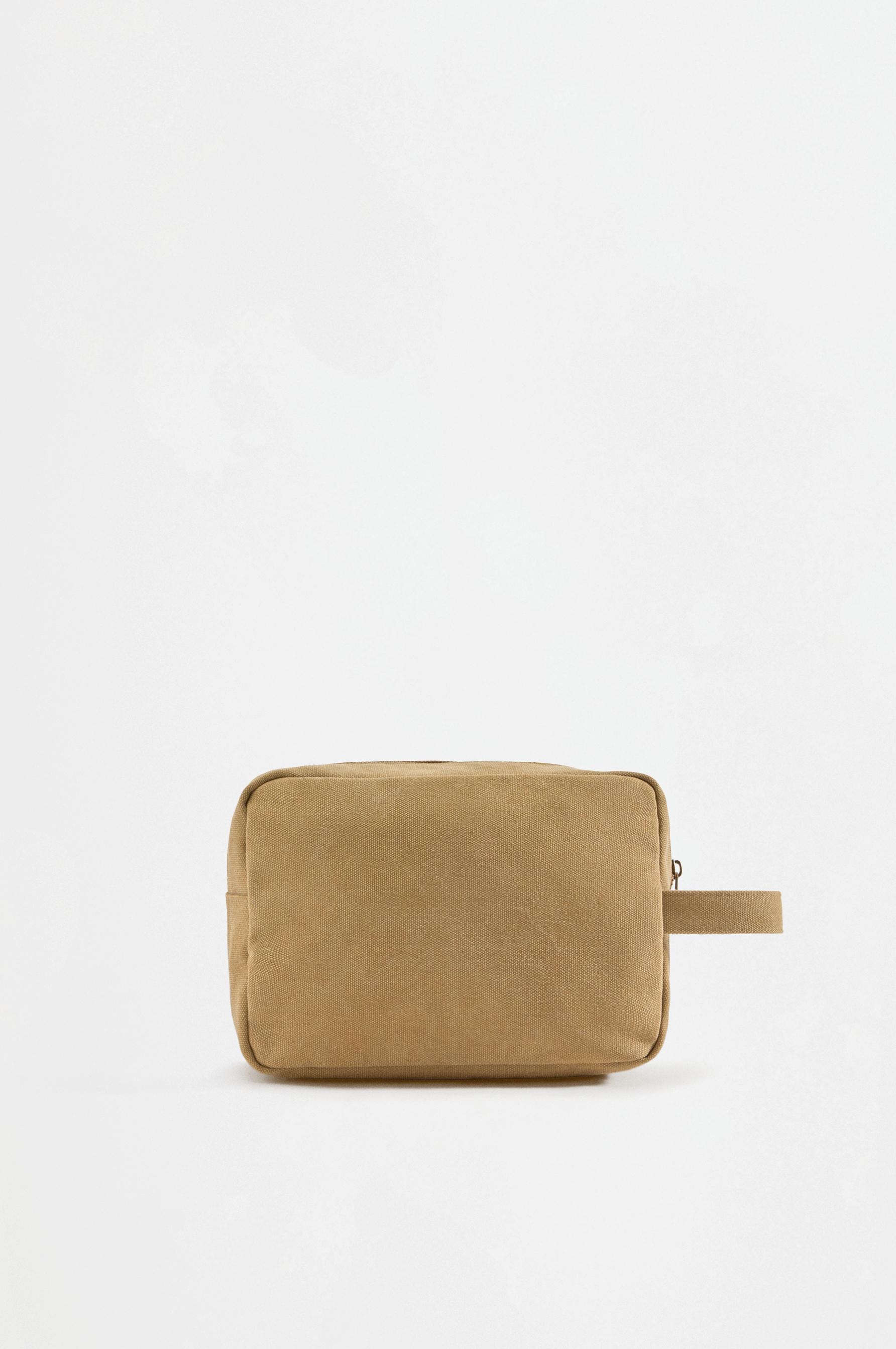 Canvas toiletry bag — BEIGE