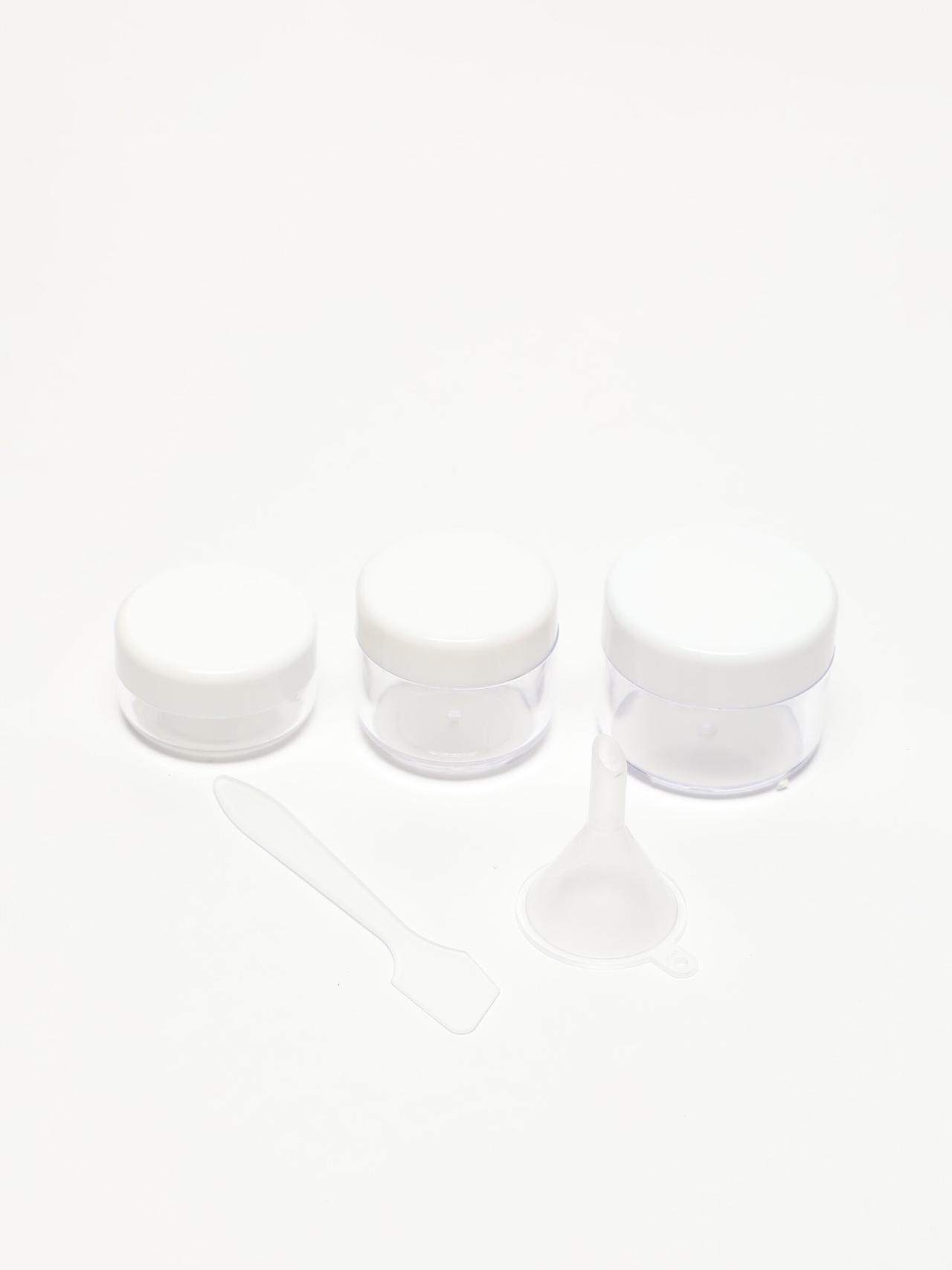 7-piece reusable travel bottle set — WHITE